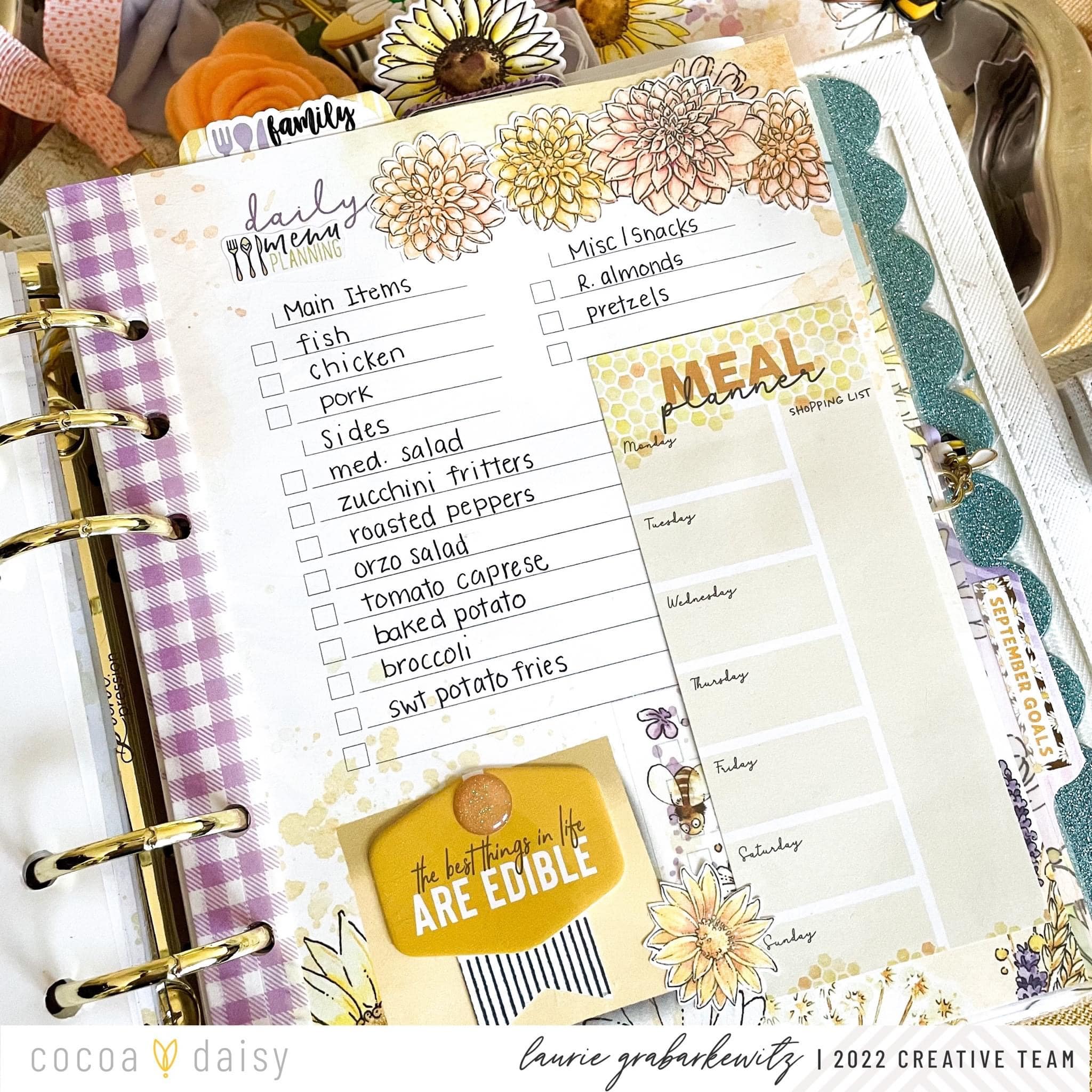 Planner Inserts The Daisy Fields Collection Cocoa Daisy