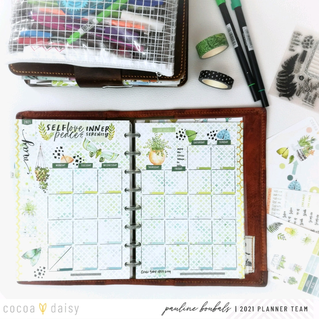 How to month view with calendar sticker kit Cocoa Daisy
