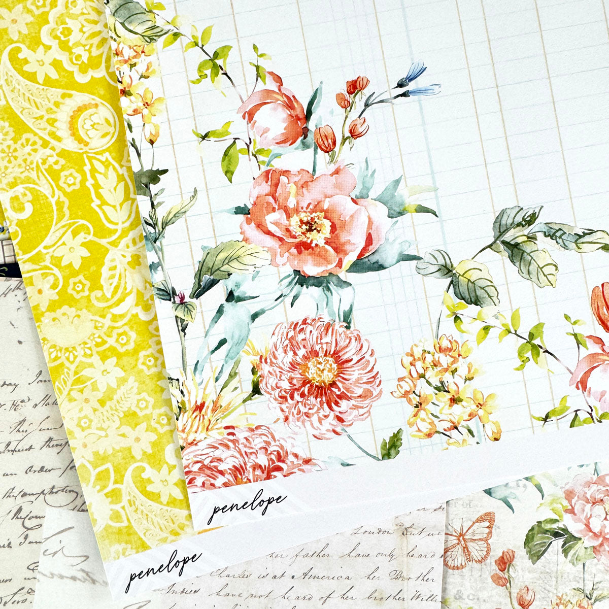 Penelope 12x12 Set of Monthly Papers - February 2025