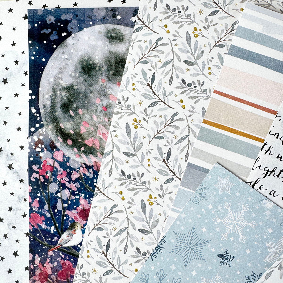 Nordic Nights 12x12 Set of Monthly Papers - January 2025