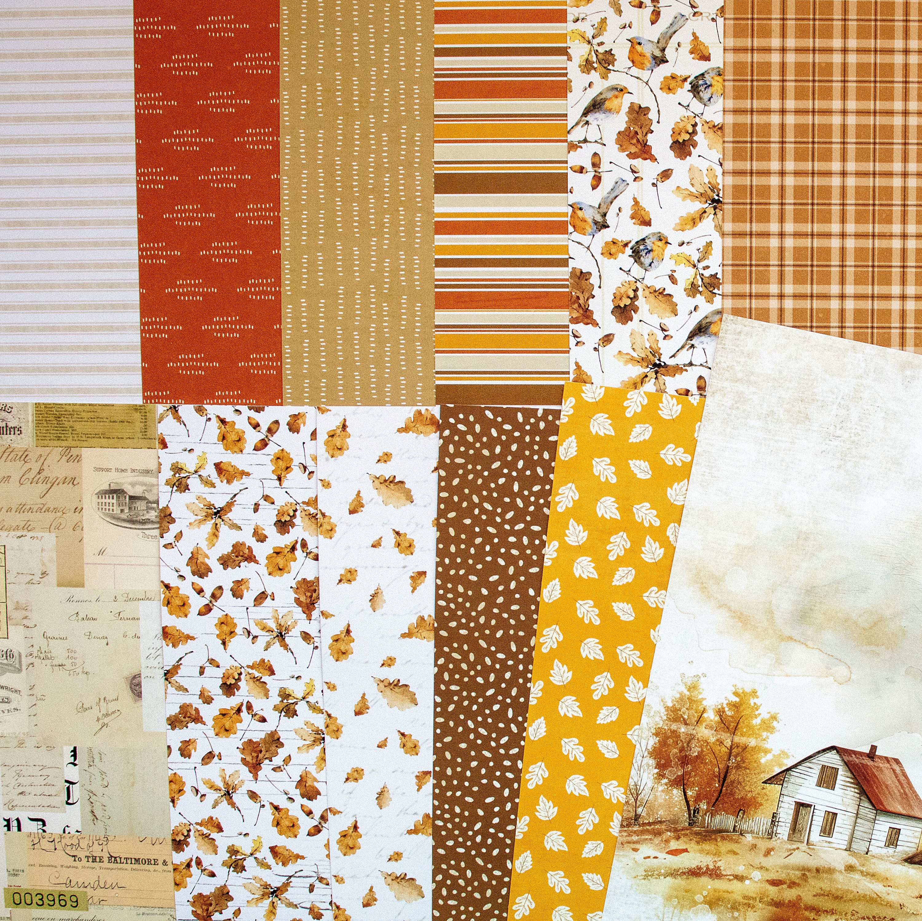 October Glow 12x12 Set of Monthly Papers - October 2025