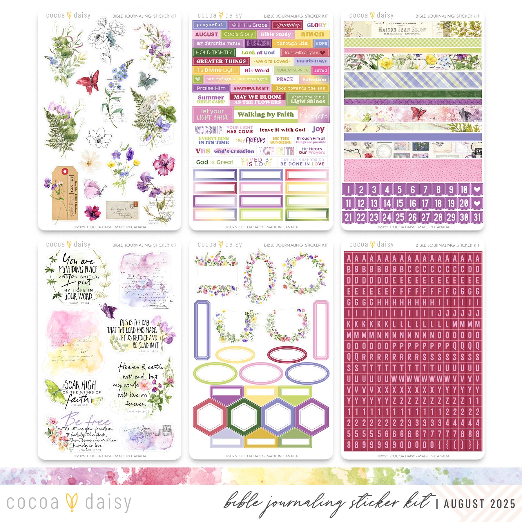 Bible Journaling Sticker Kit - 1 month – Cocoa Daisy bible-journaling-sticker-kit-1-month-cocoa-daisy