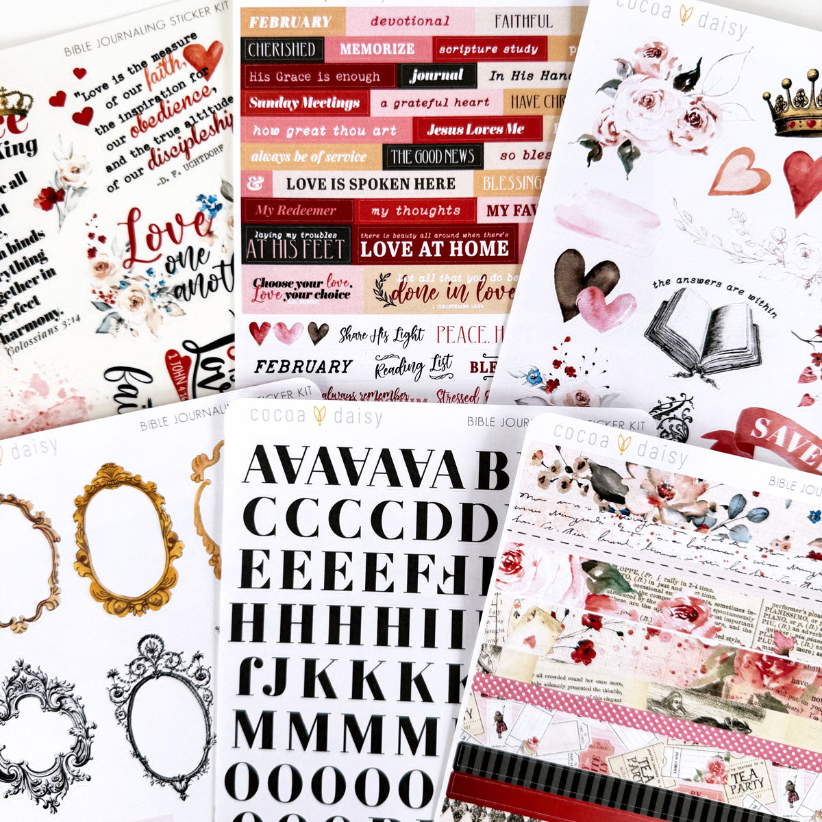Wonderland Bible Journaling Sticker Kit February 2024
