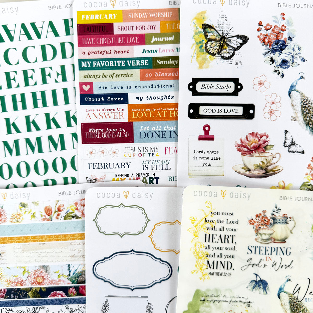 Penelope Bible Journaling Sticker Kit - February 2025