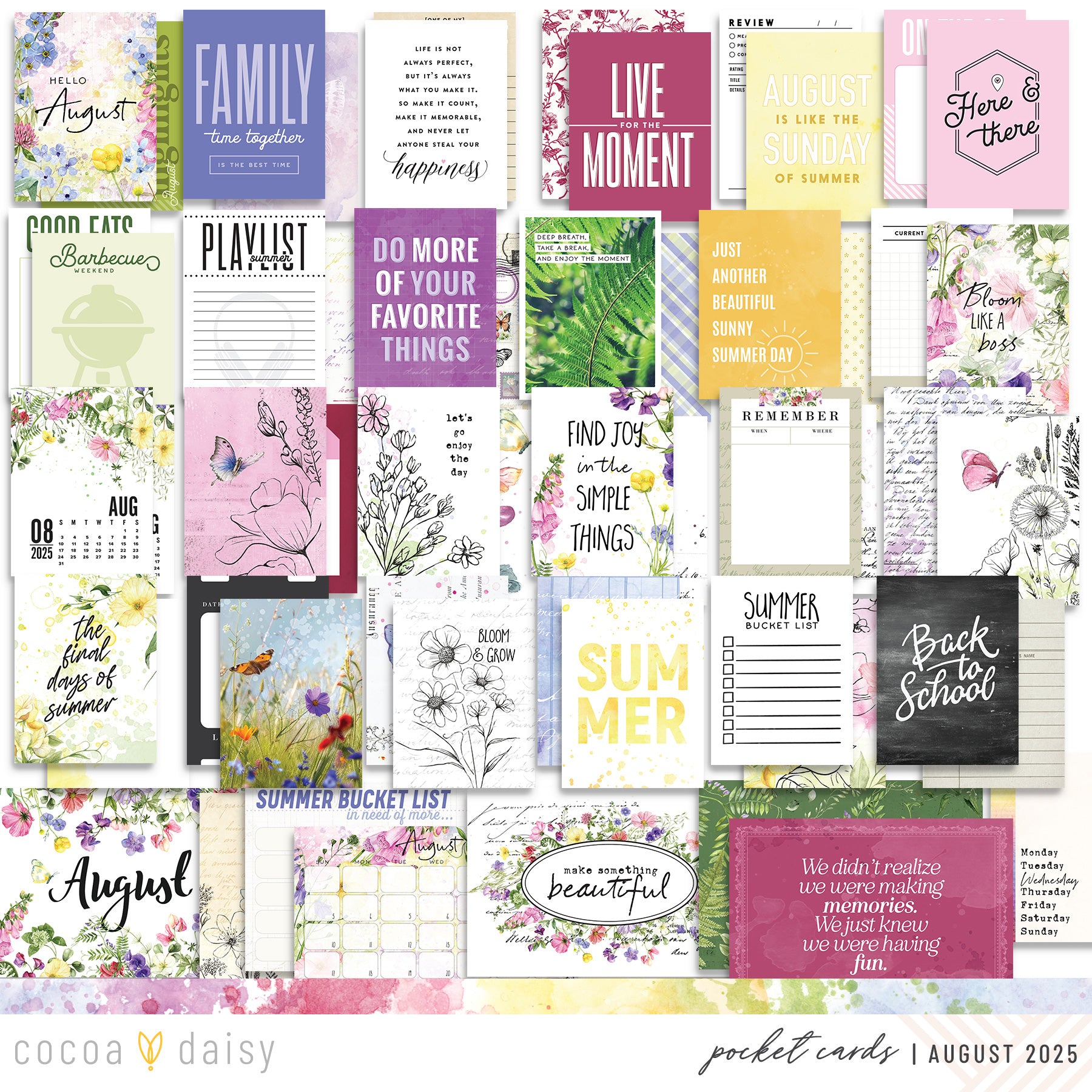 Flutterby Scrapbooking Kit - Choose Your Add On - August 2025