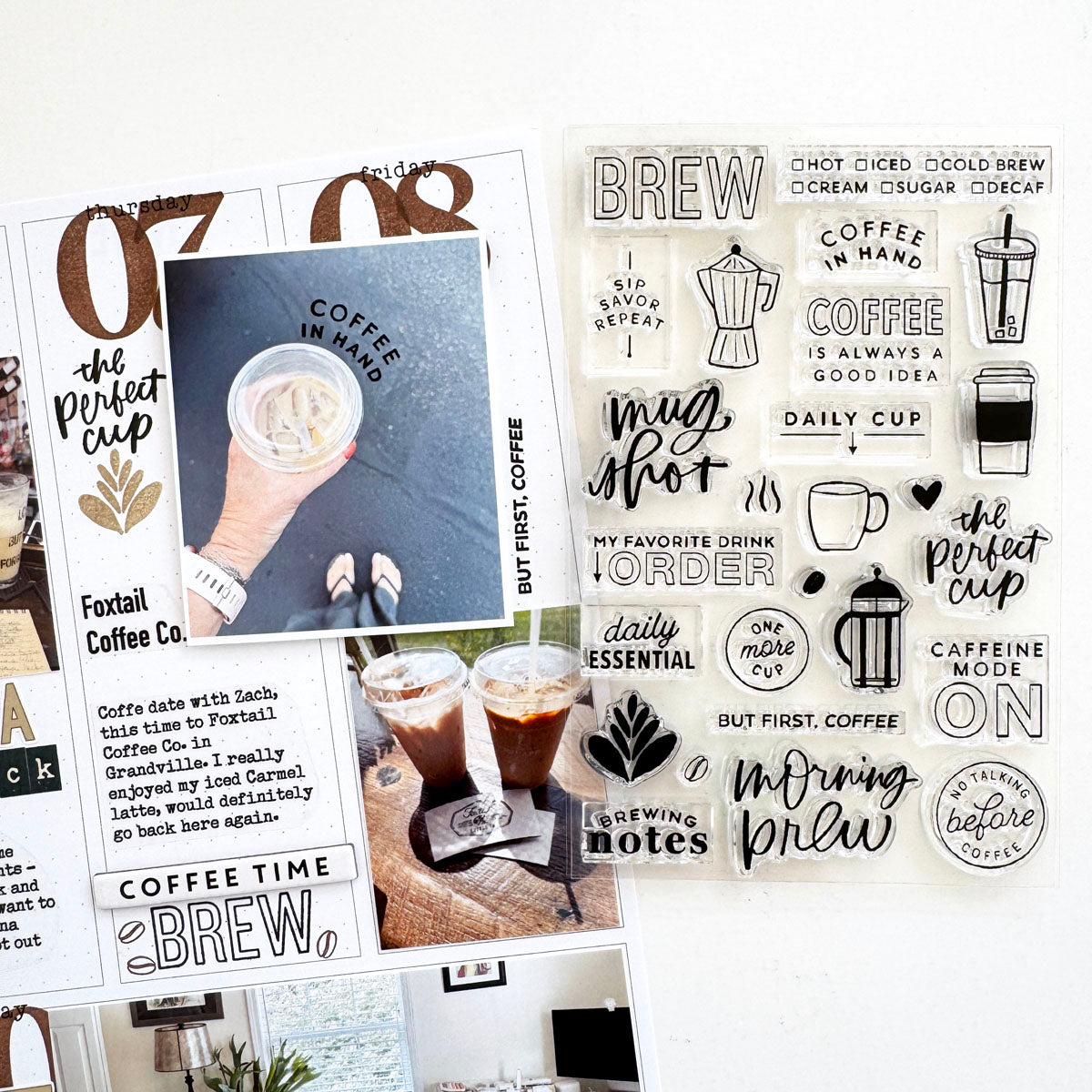 15th Anniversary - Coffee Stamp Set by Paislee Press