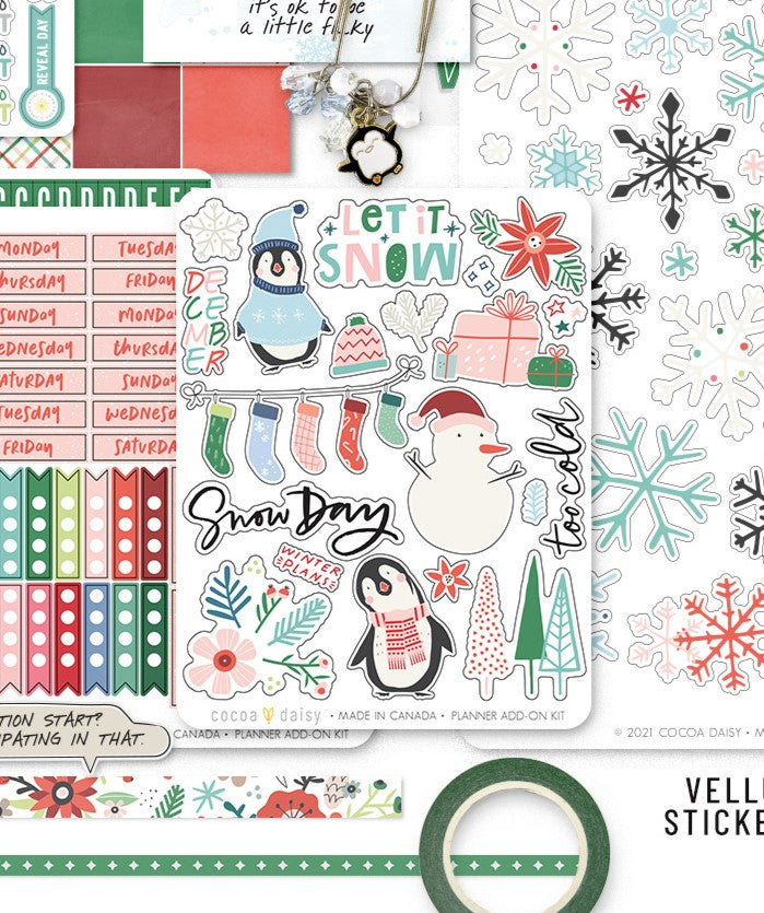 Let It Snow "Snow Day" Sticker Sheet from the Planner Add On - December 2023