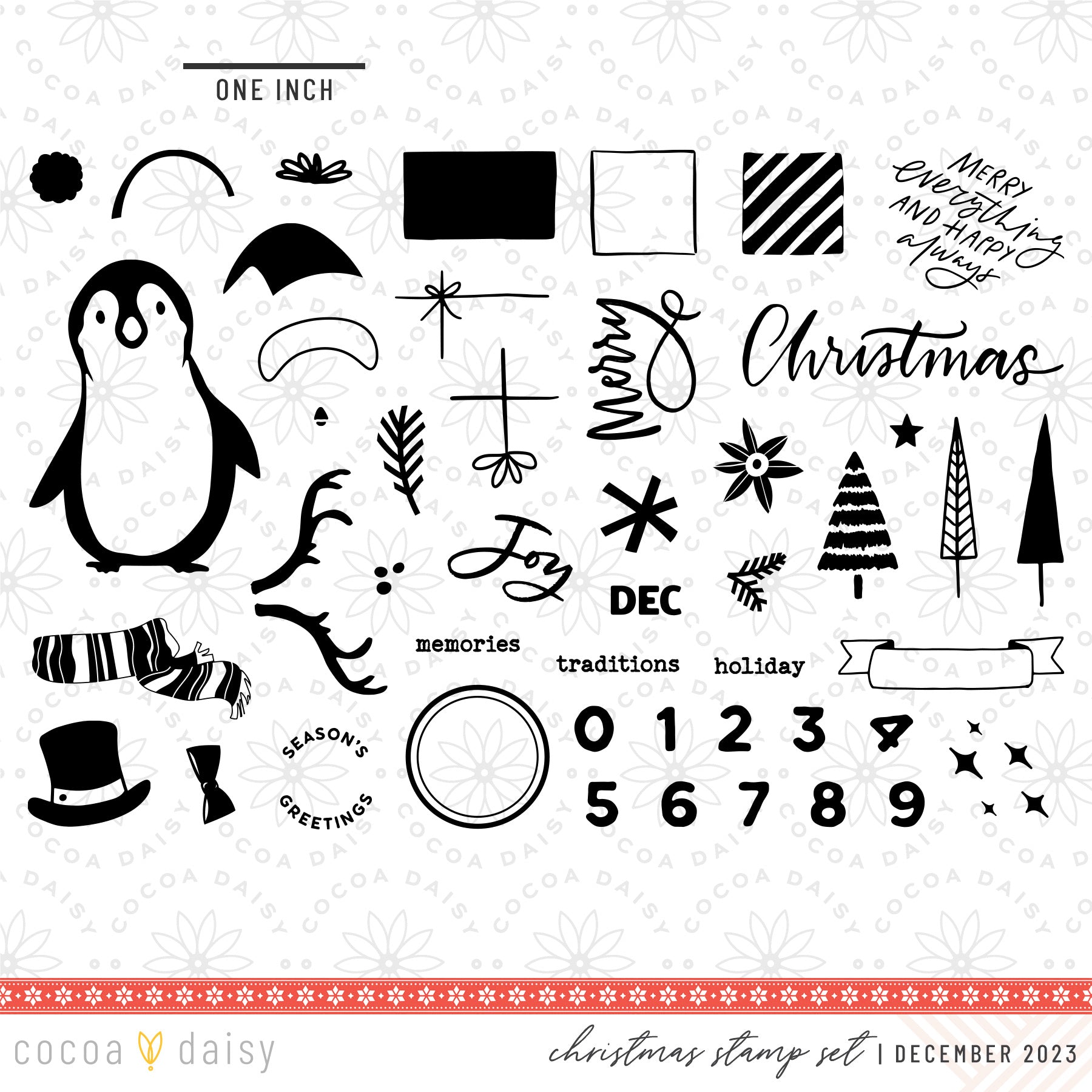 Christmas Bonus Kit "Build a Penguin" 4x6 Stamp Set 2023