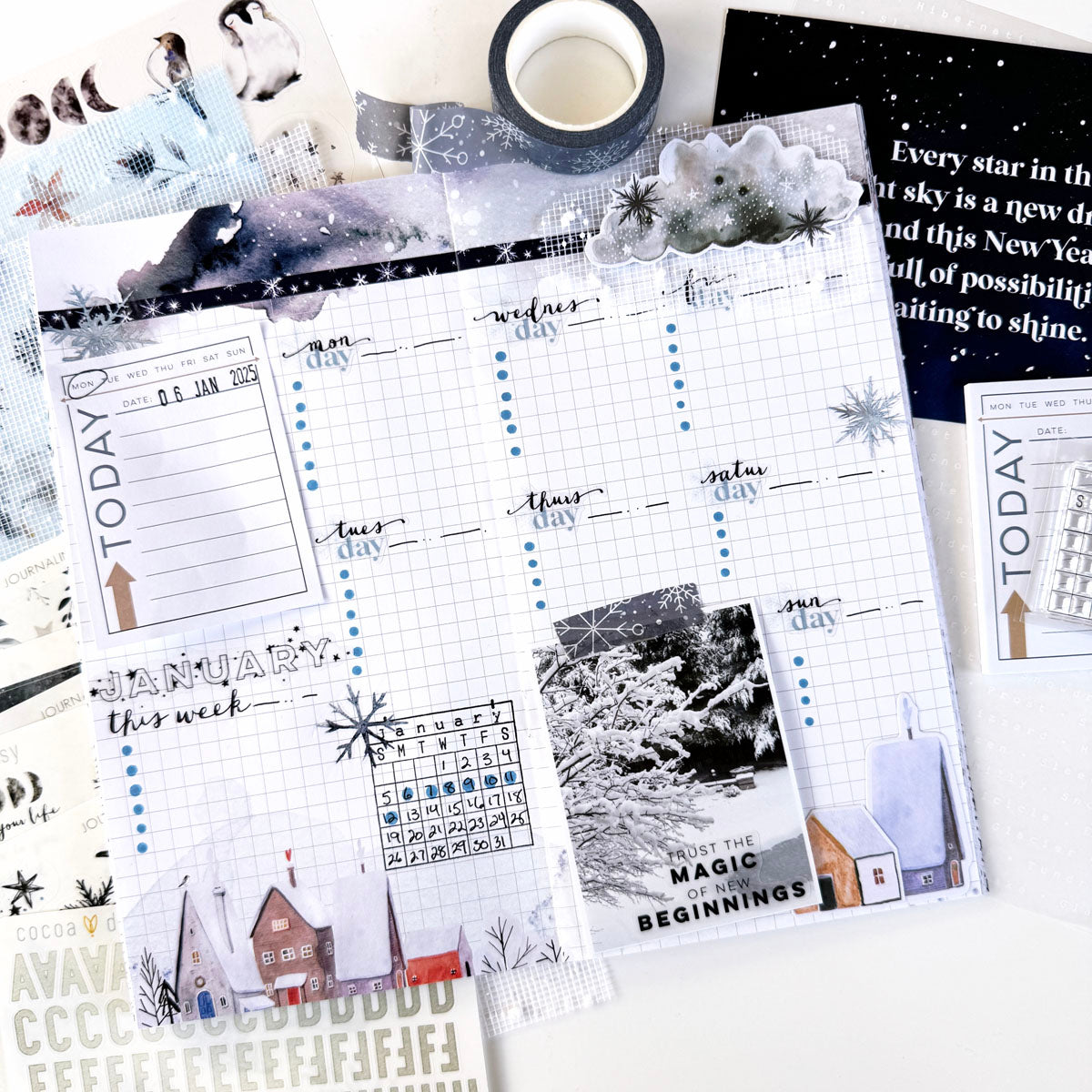 Nordic Nights Deluxe Journaling Kit- January 2025