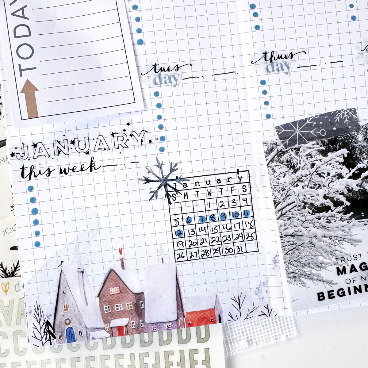 Nordic Nights Deluxe Journaling Kit- January 2025