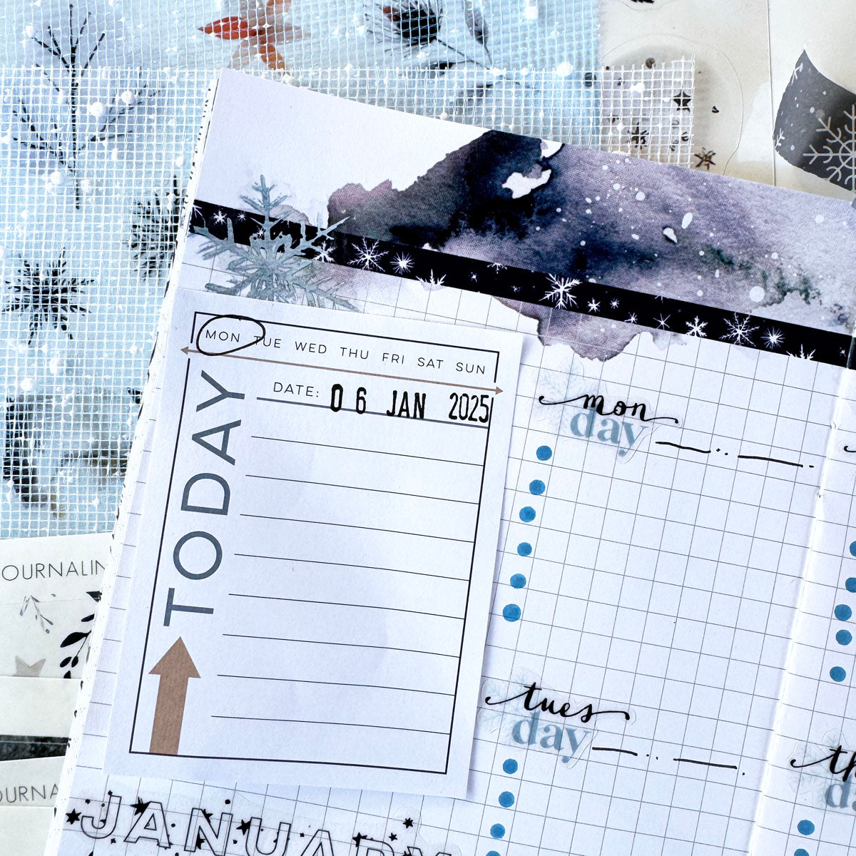 Nordic Nights Deluxe Journaling Kit- January 2025