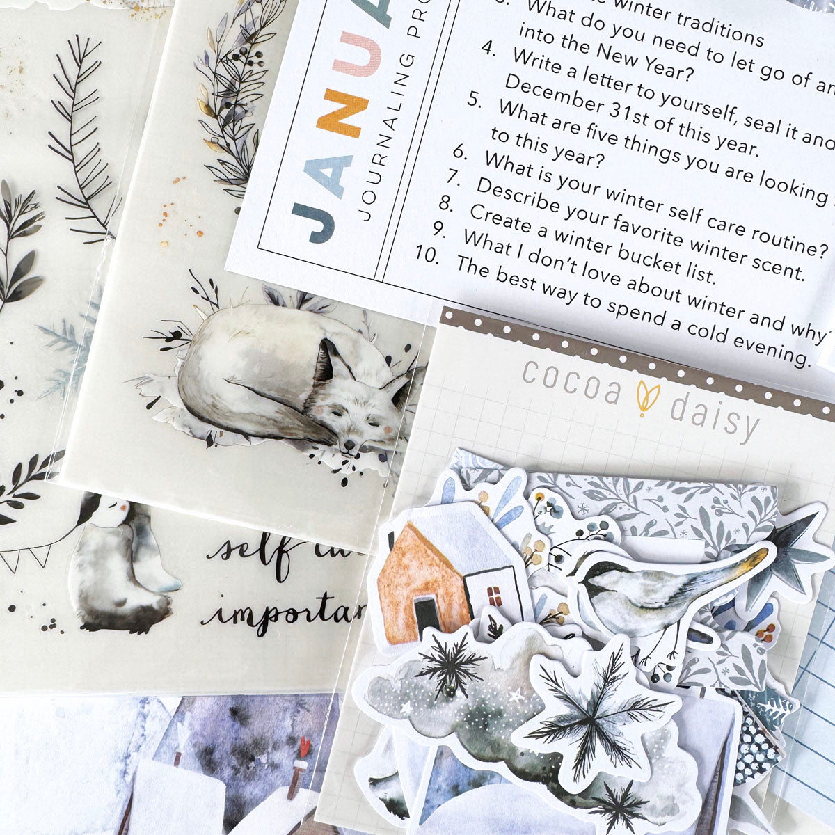 Nordic Nights Deluxe Journaling Kit- January 2025