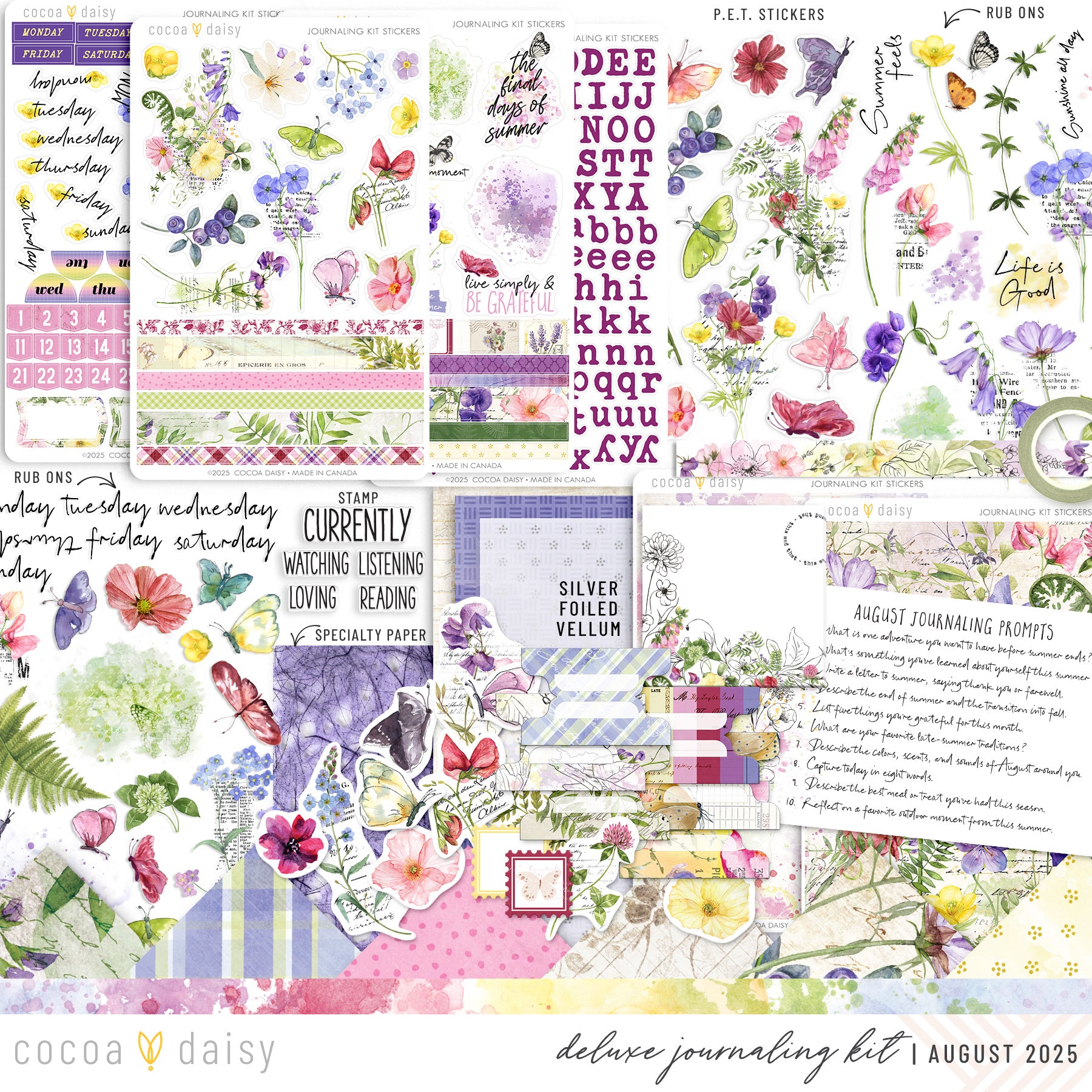 Flutterby Deluxe Journaling Kit- August 2025