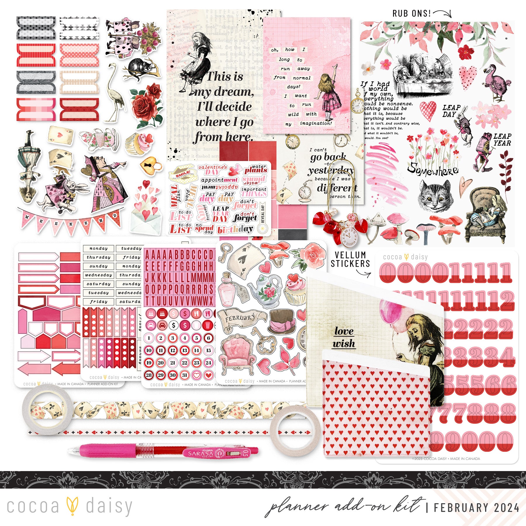 Wonderland Planner Add On February 2024