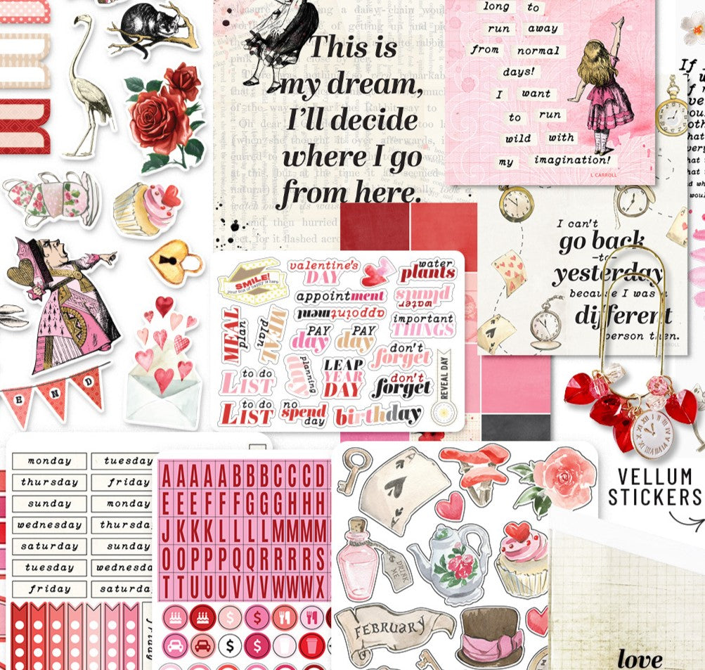 Wonderland SMALL "Routine" Planner Add On Sticker Sheet - February 2024