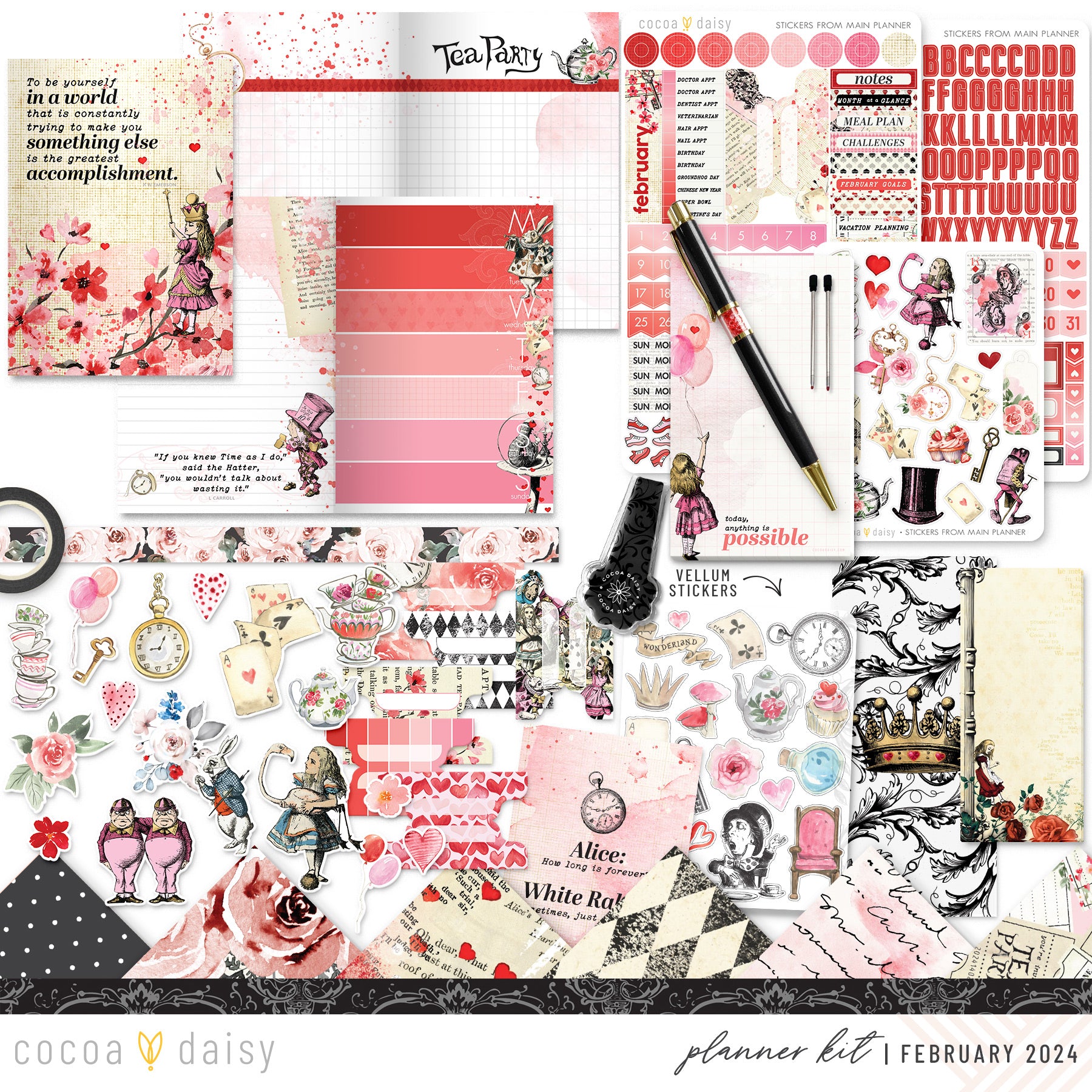 Wonderland Planner Kit - Choose your insert February 2024