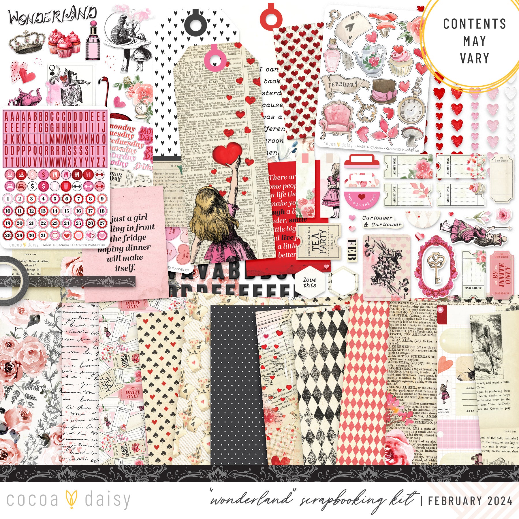 Wonderland 12x12 Kit February 2024