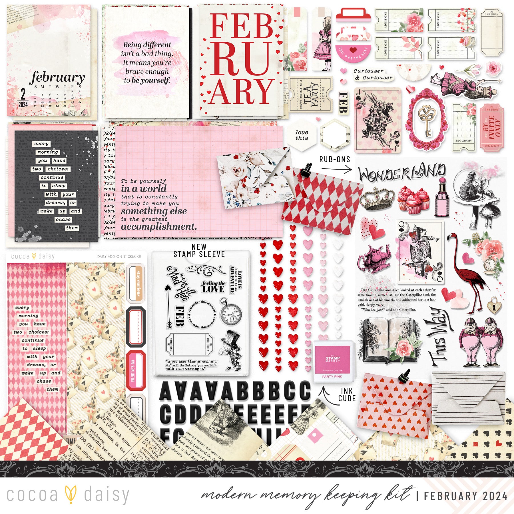 Wonderland Modern Memory Keeping kit  February 2024