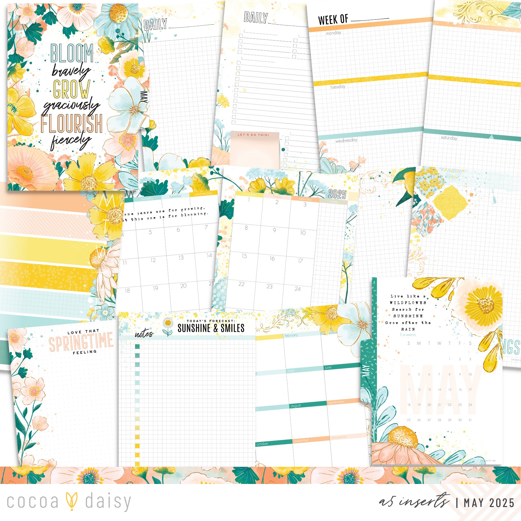 Flourish Inserts or notebook Only - Choose your size - May 2025