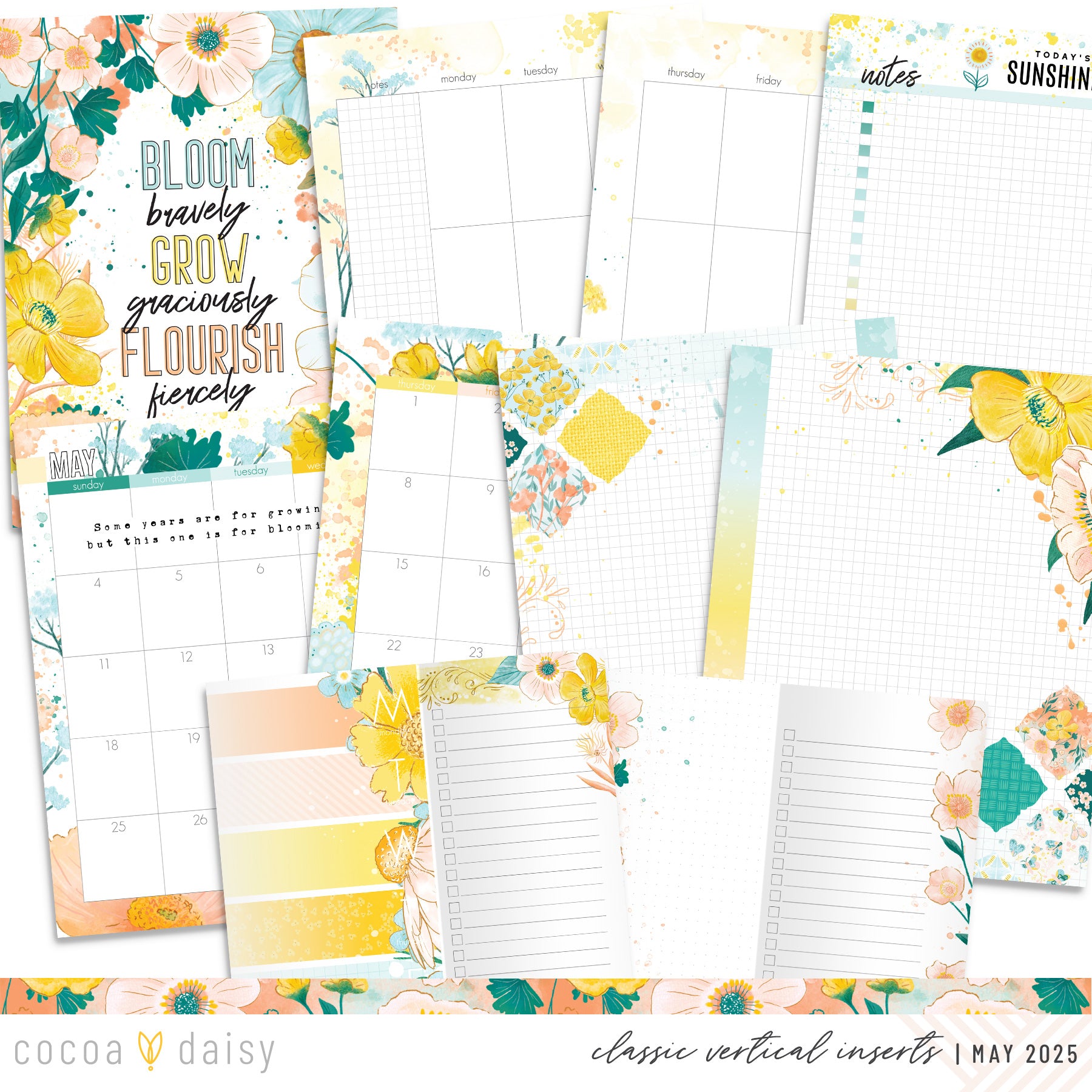 Flourish Inserts or notebook Only - Choose your size - May 2025