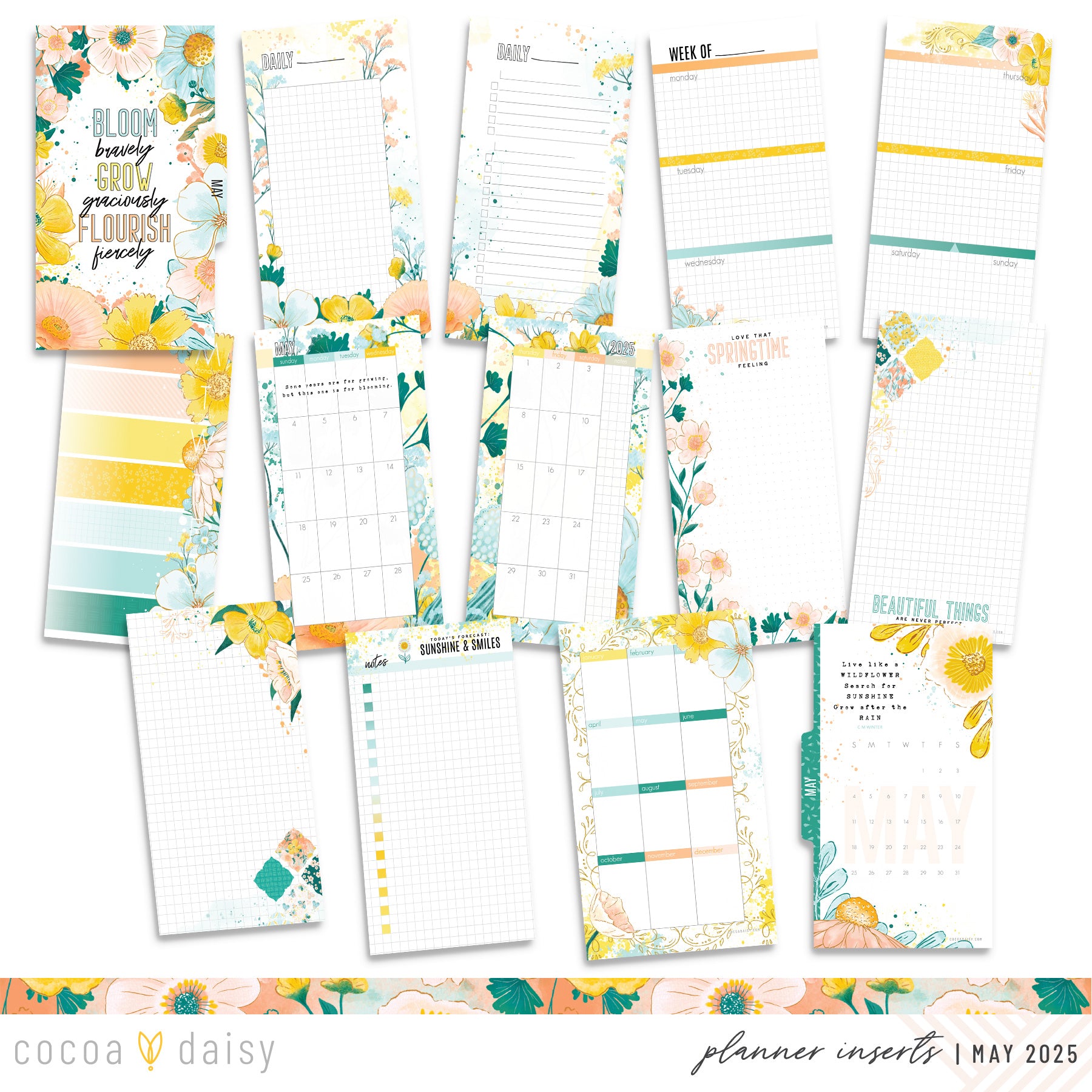 Flourish Inserts or notebook Only - Choose your size - May 2025