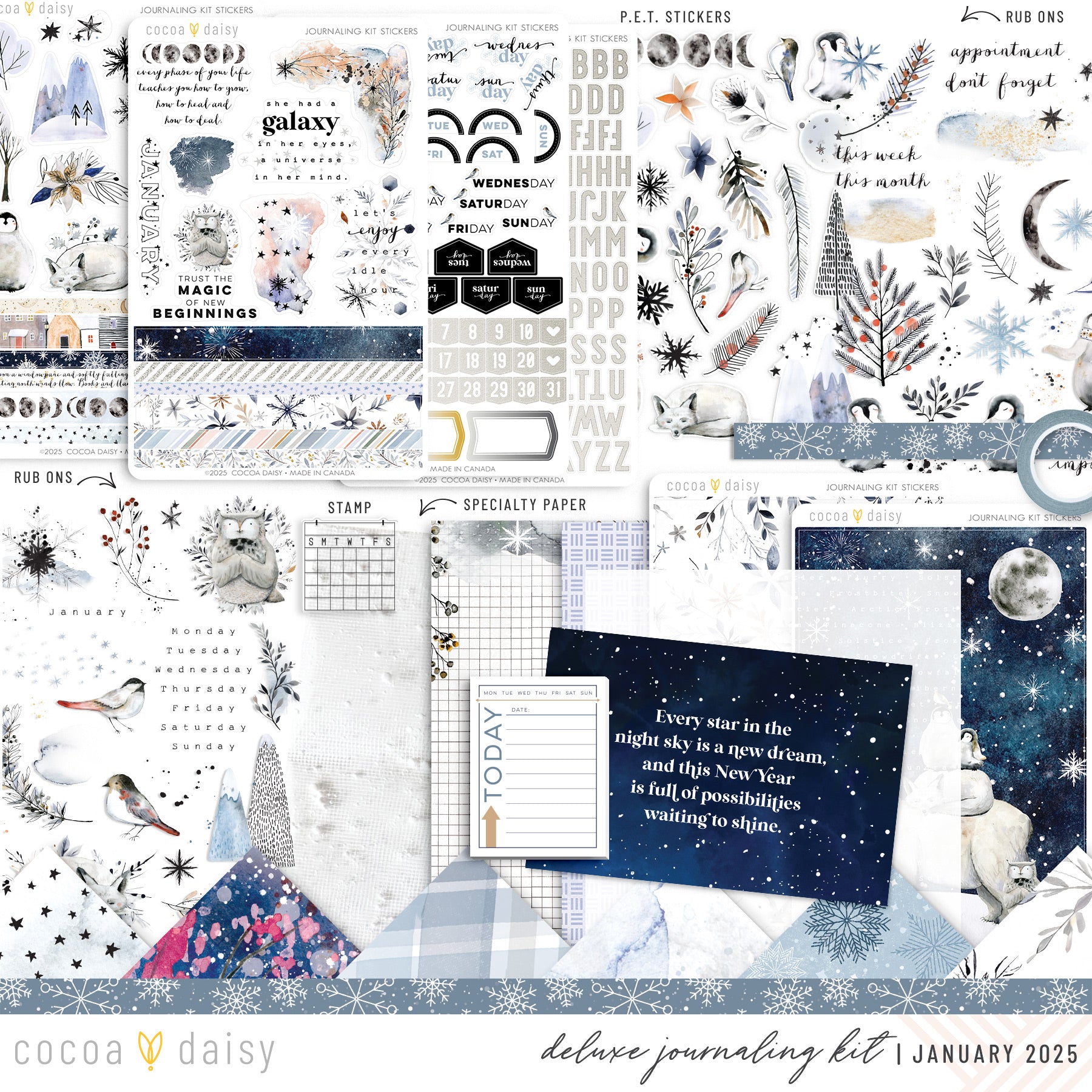 Nordic Nights Deluxe Journaling Kit- January 2025