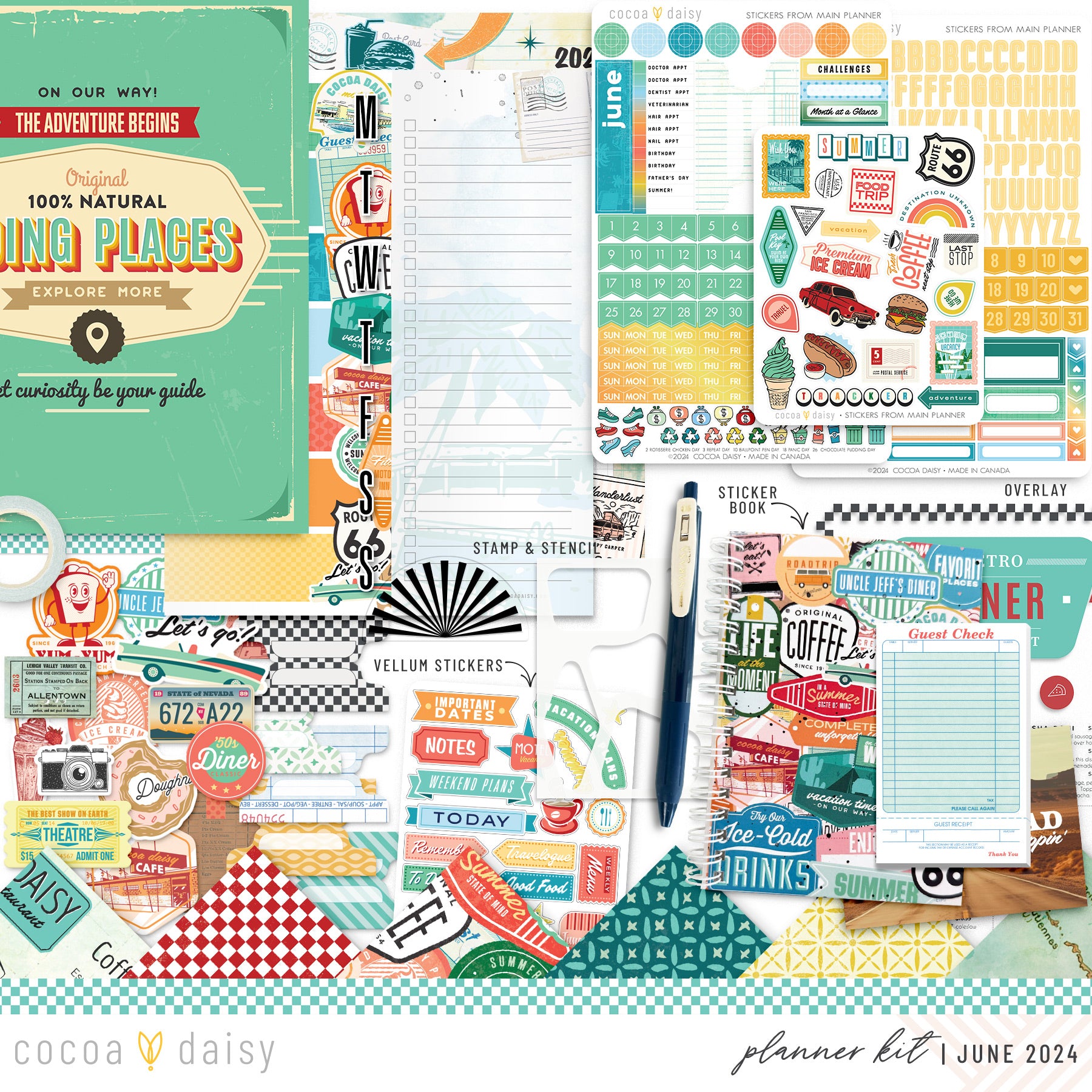 Let's Go Planner Kit - Choose your insert or notebook June 2024