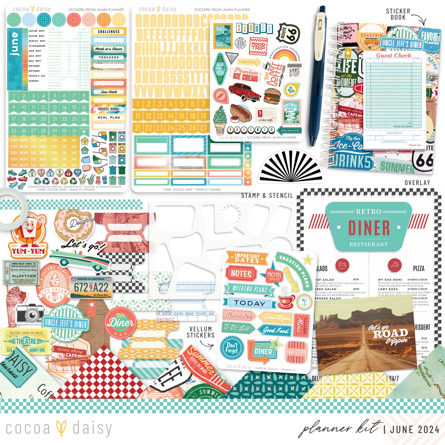 Let's Go Planner Kit - Choose your insert or notebook June 2024