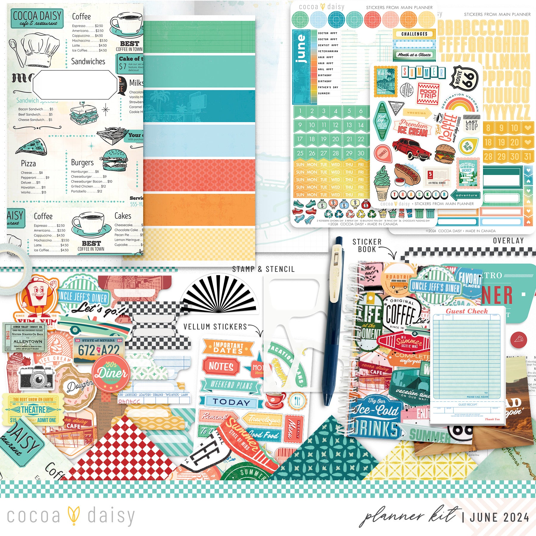 Let's Go Planner Kit - Choose your insert or notebook June 2024
