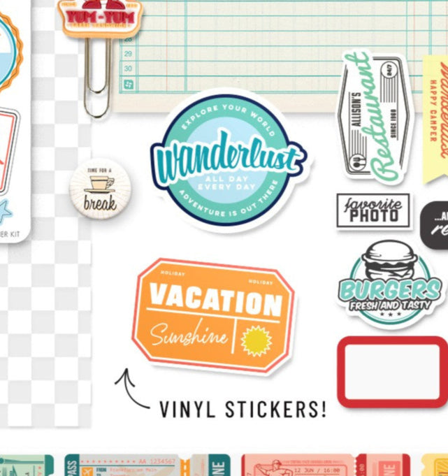 Let's Go Set of Two Vinyl Luggage Stickers - June 2024