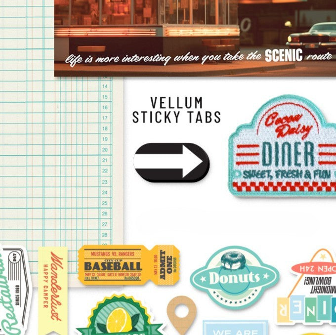 Let's Go Vellum Arrow Sticky Tabs - June 2024