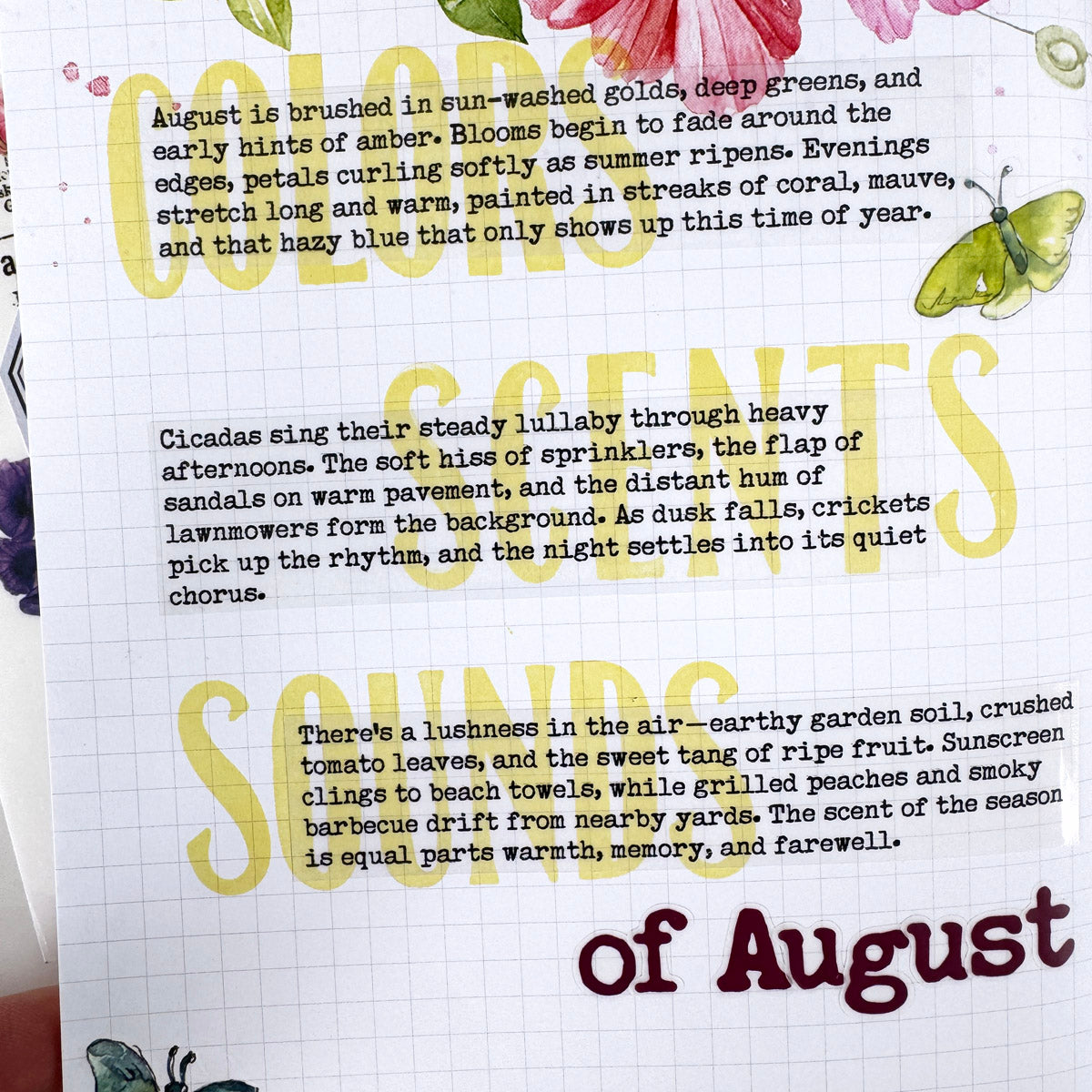 Flutterby Journaling Kit - August 2025
