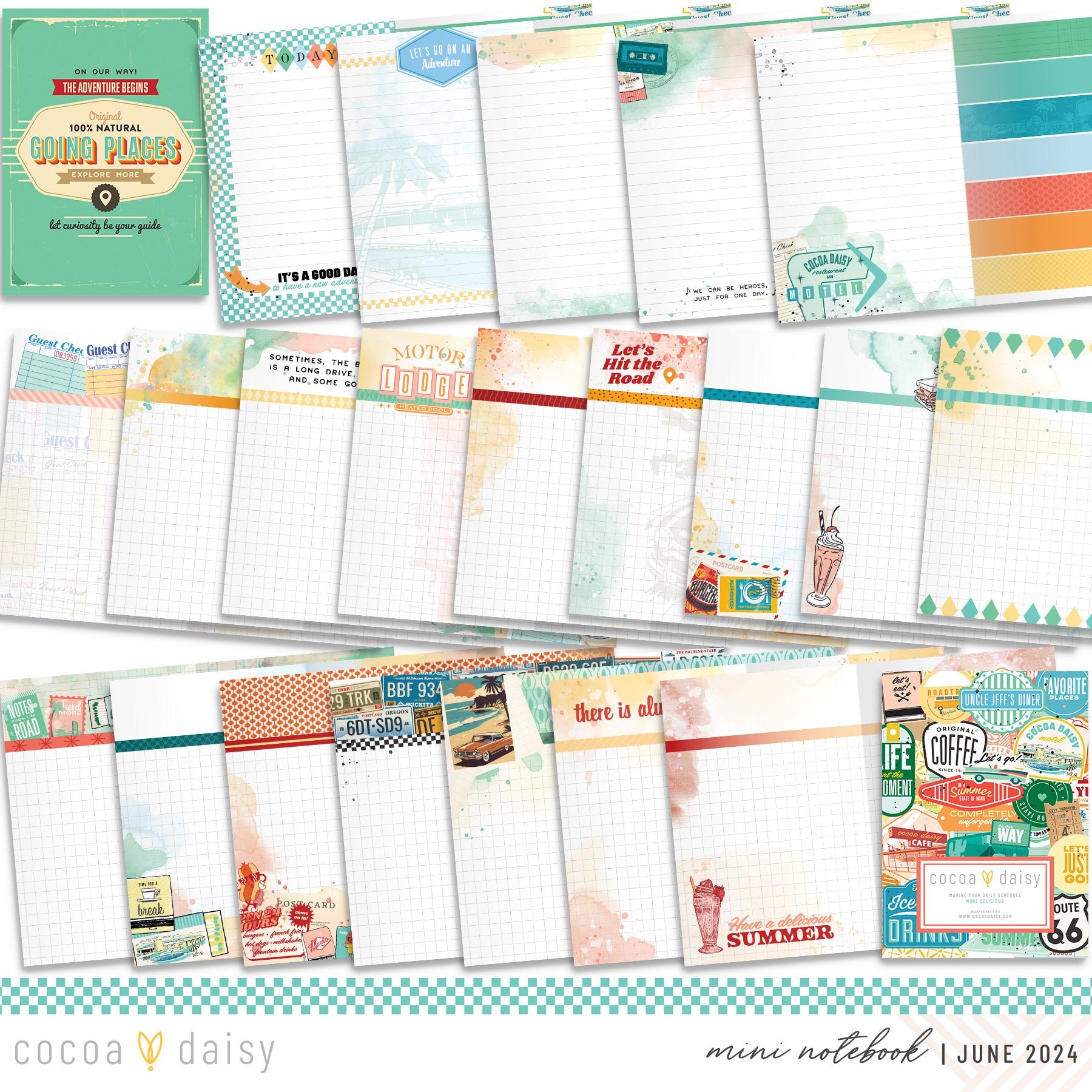 Let's Go Inserts or notebook Only - Choose your size June 2024