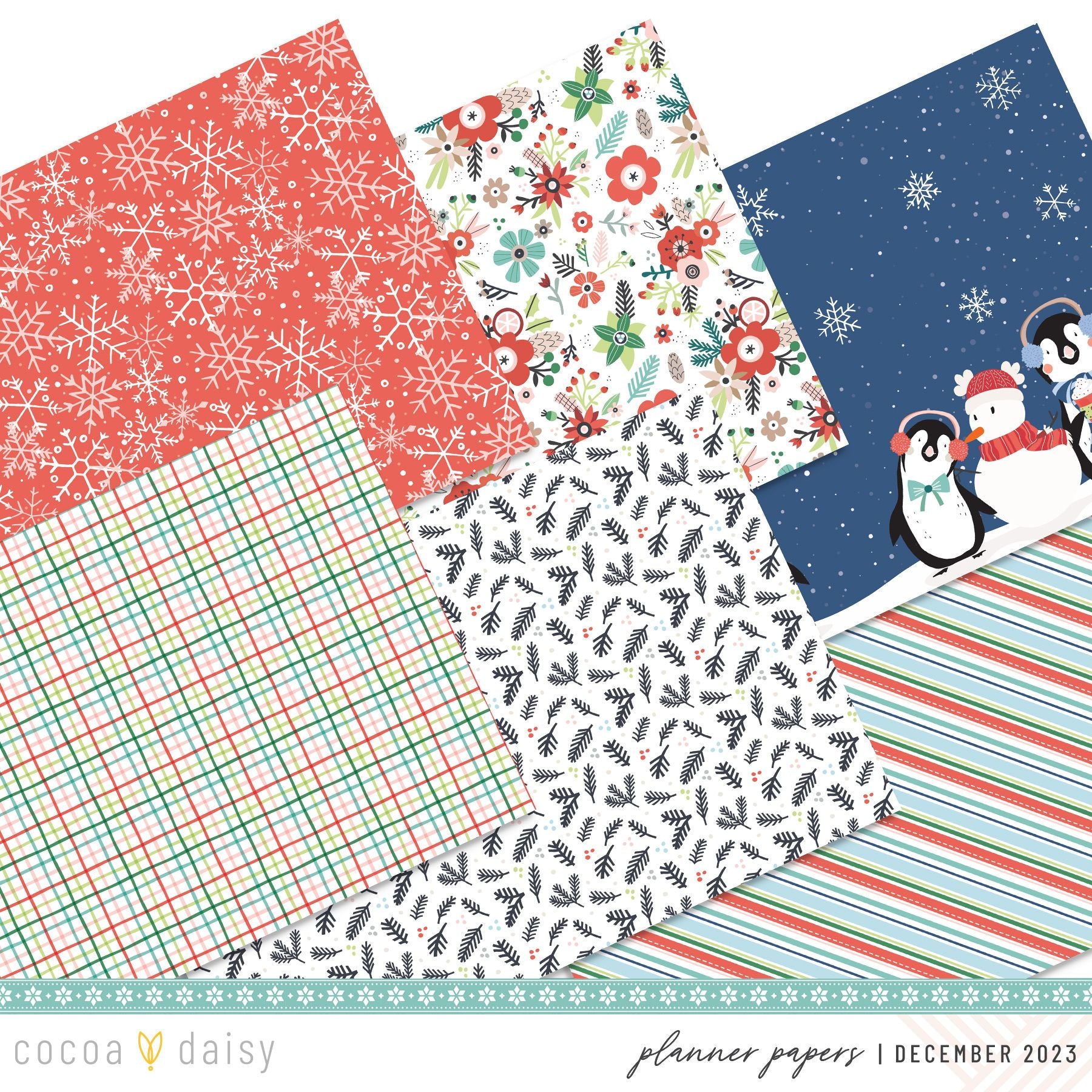 Let It Snow Extra Papers from Planner Kits December 2023