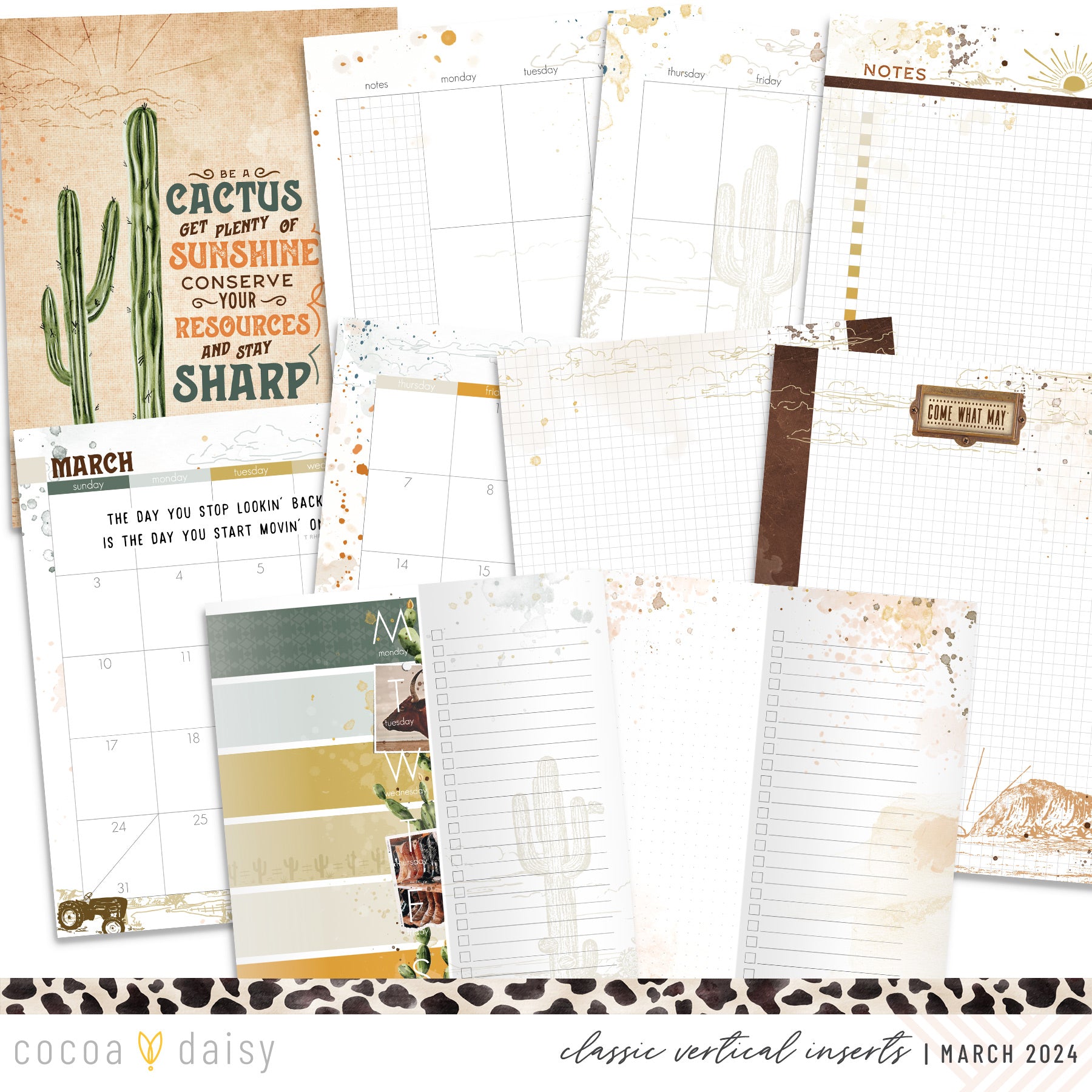 Big Sky Insert or Notebook Only - Choose your size March 2024