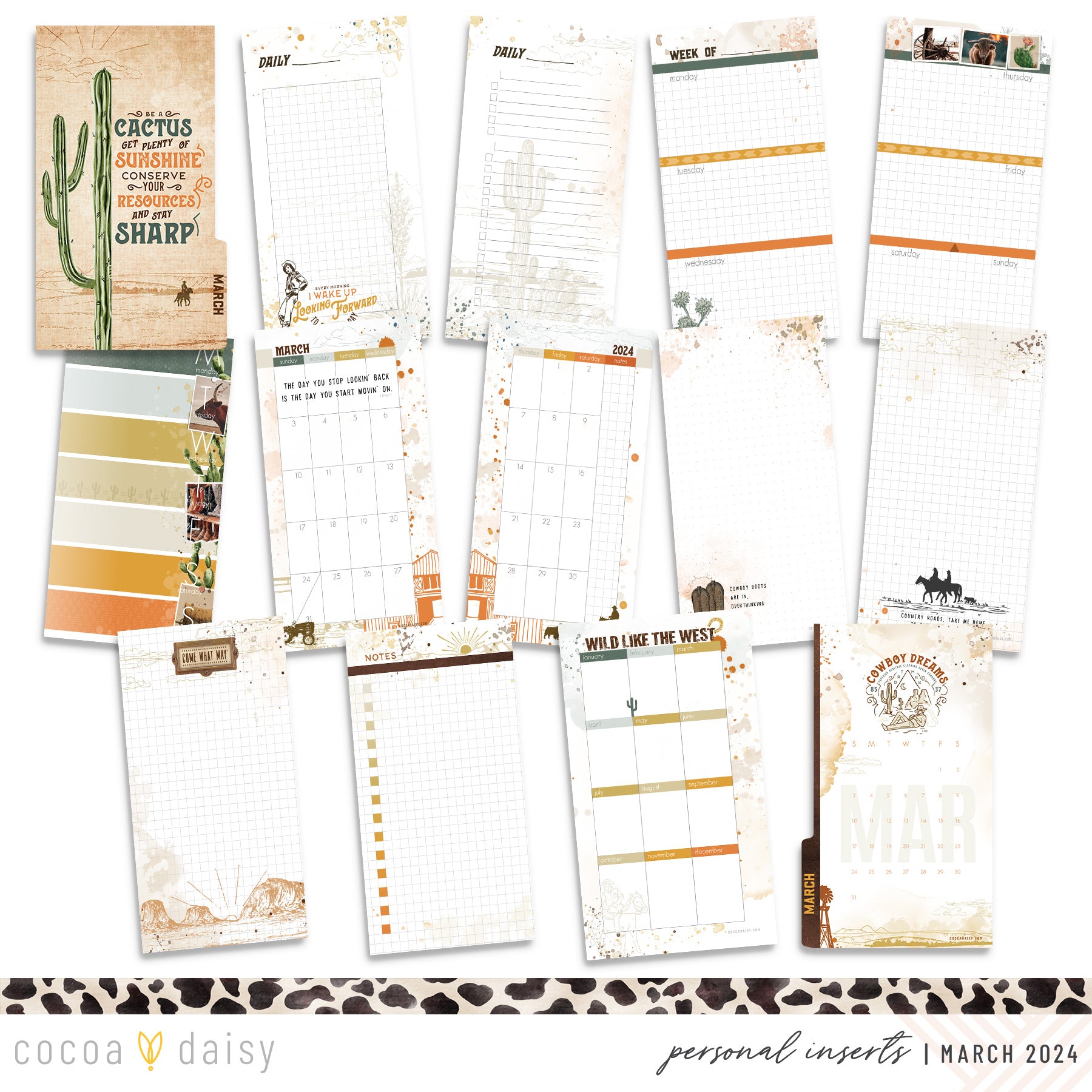 Big Sky Insert or Notebook Only - Choose your size March 2024