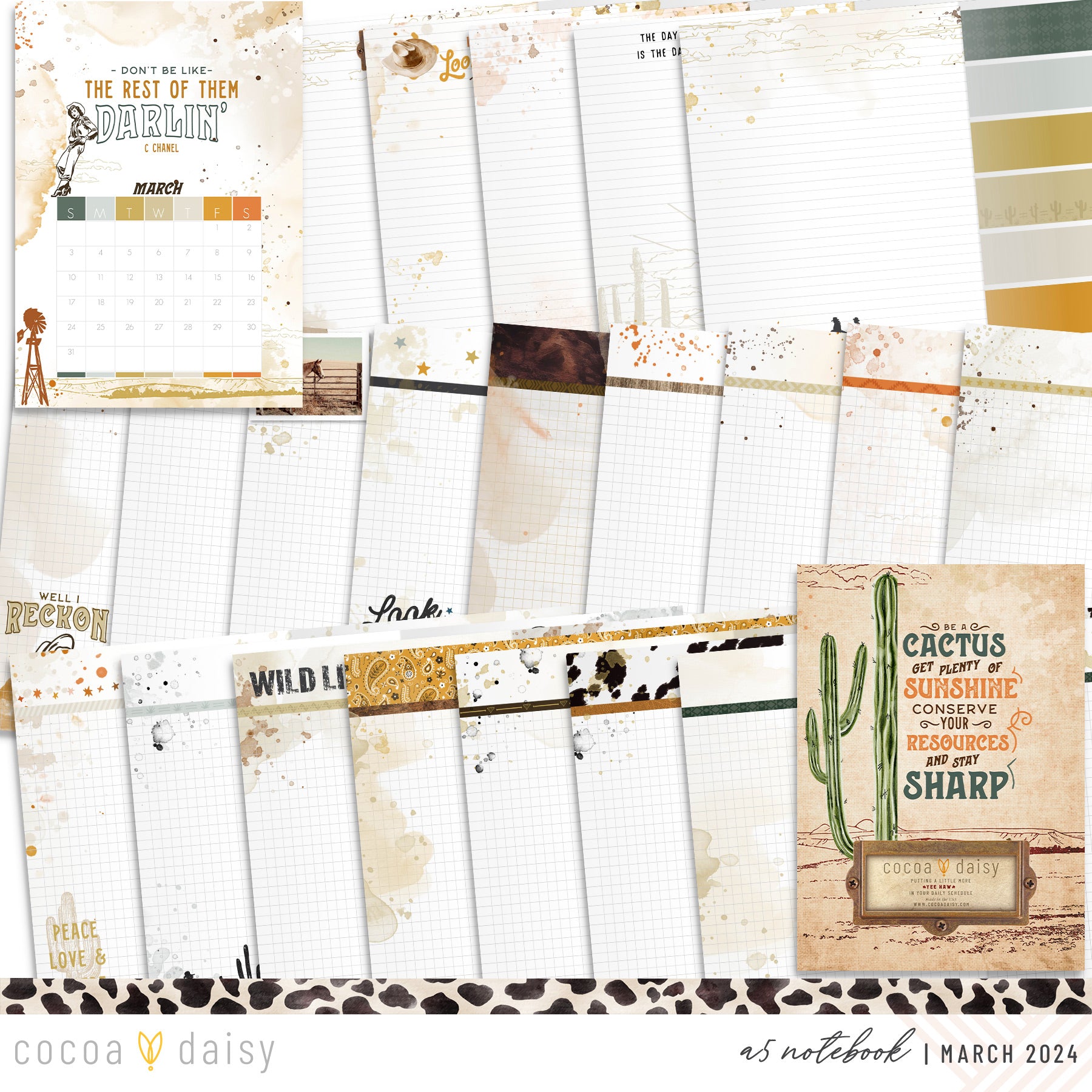 Big Sky Insert or Notebook Only - Choose your size March 2024