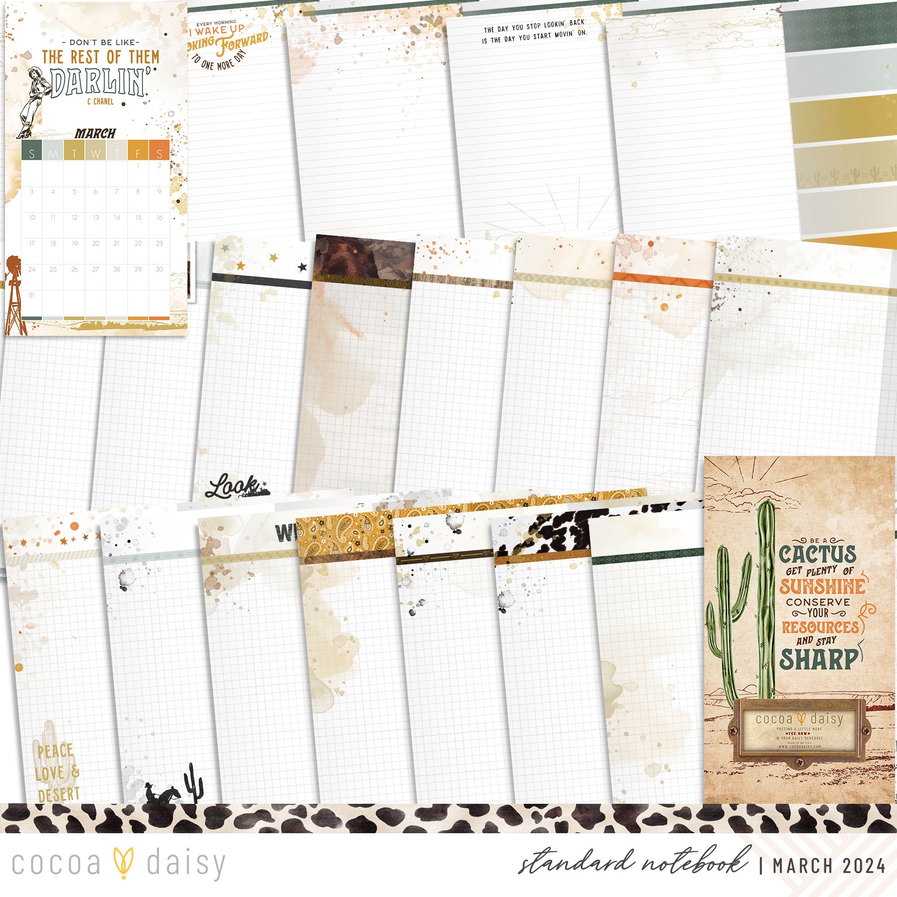Big Sky Insert or Notebook Only - Choose your size March 2024