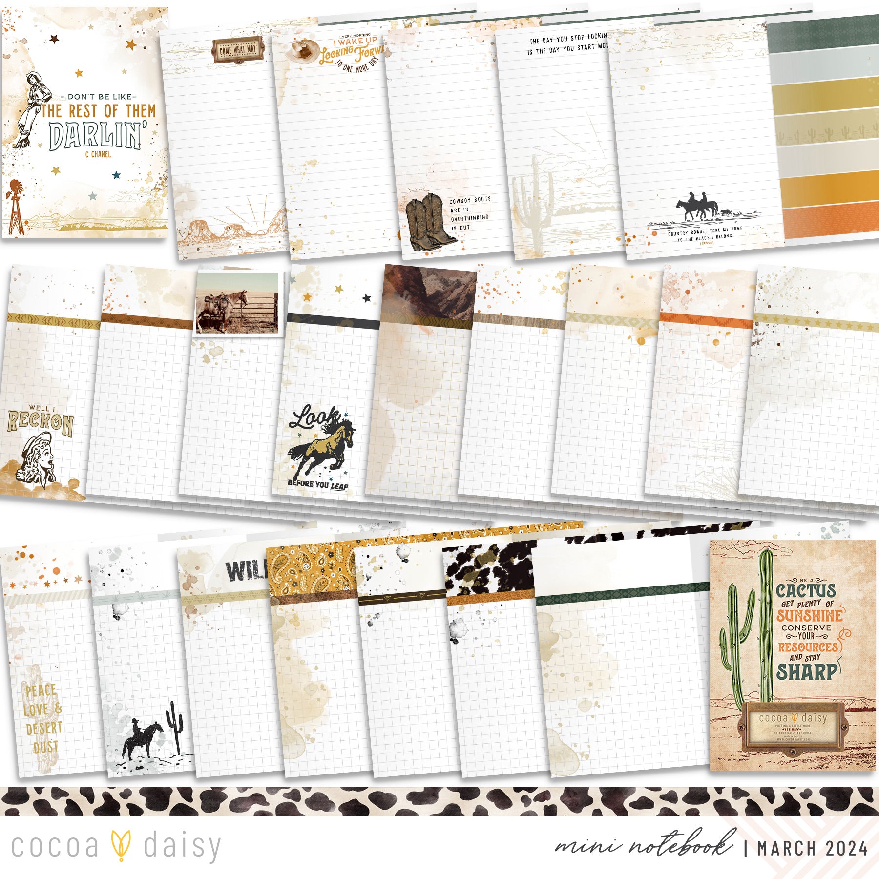 Big Sky Insert or Notebook Only - Choose your size March 2024