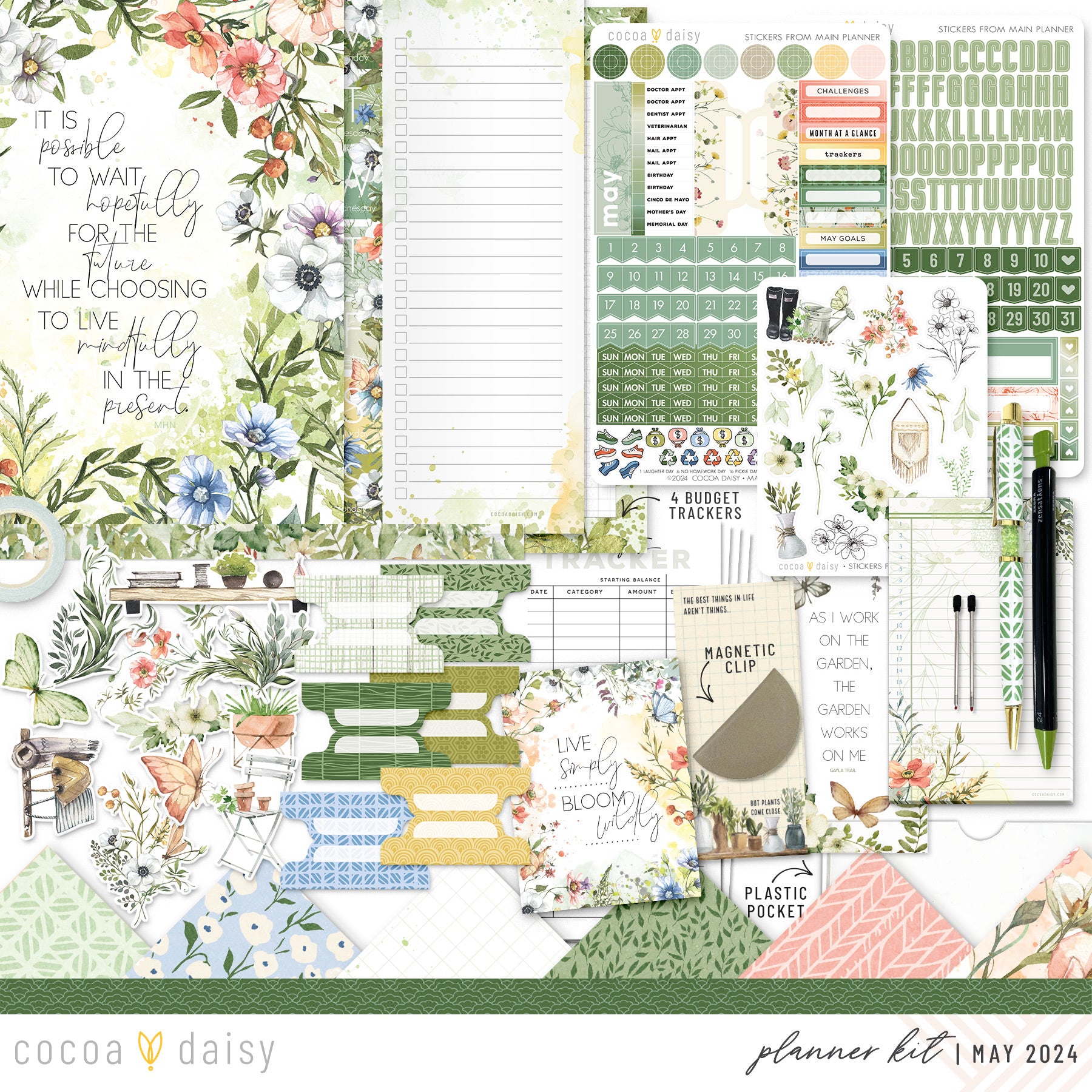 From The Garden Planner Kit - Choose your insert or notebook May 2024