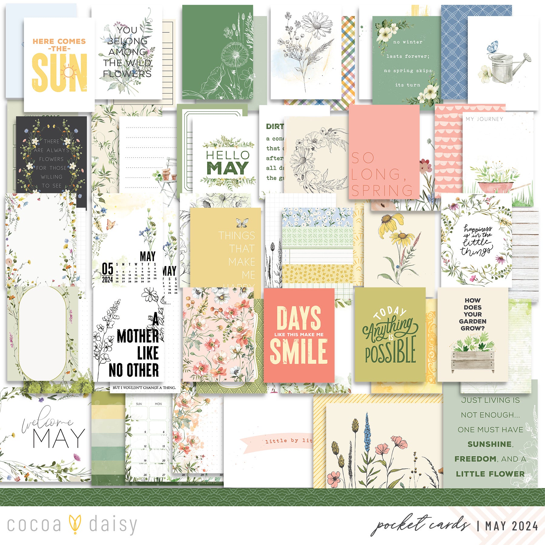From The Garden Pocket Cards Only May 2024 – Cocoa Daisy