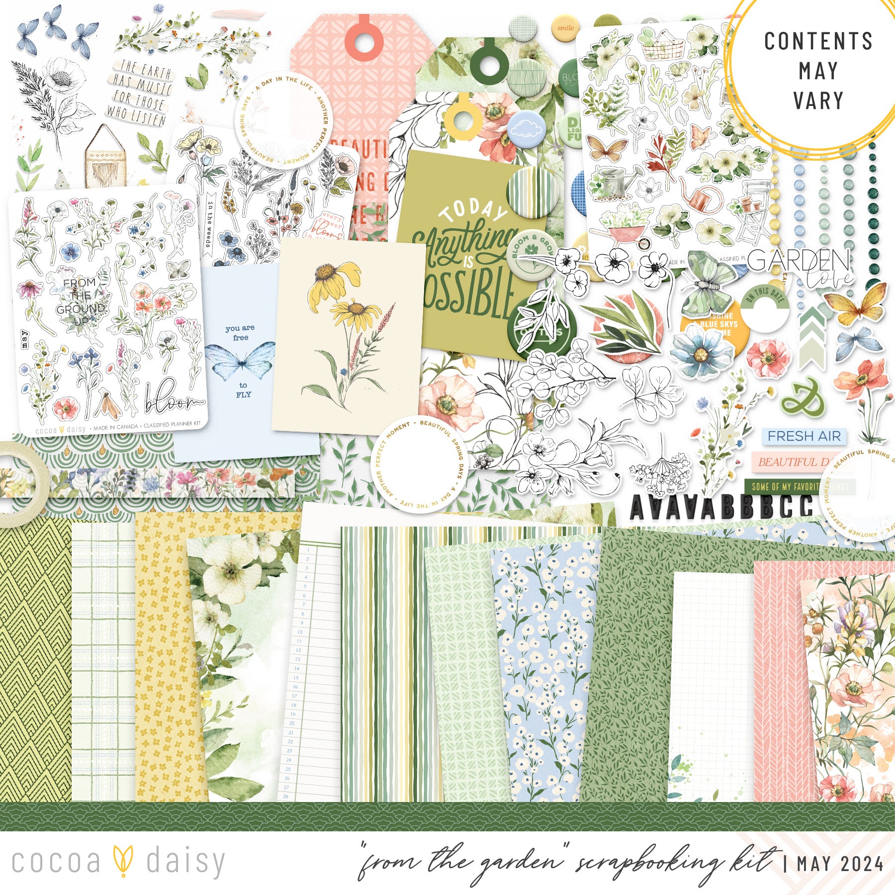 From The Garden 12x12 Kit May 2024 – Cocoa Daisy