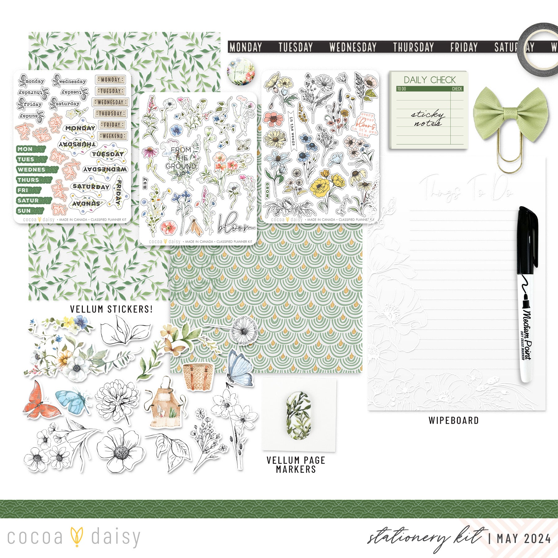 From The Garden Stationery Kit May 2024 – Cocoa Daisy