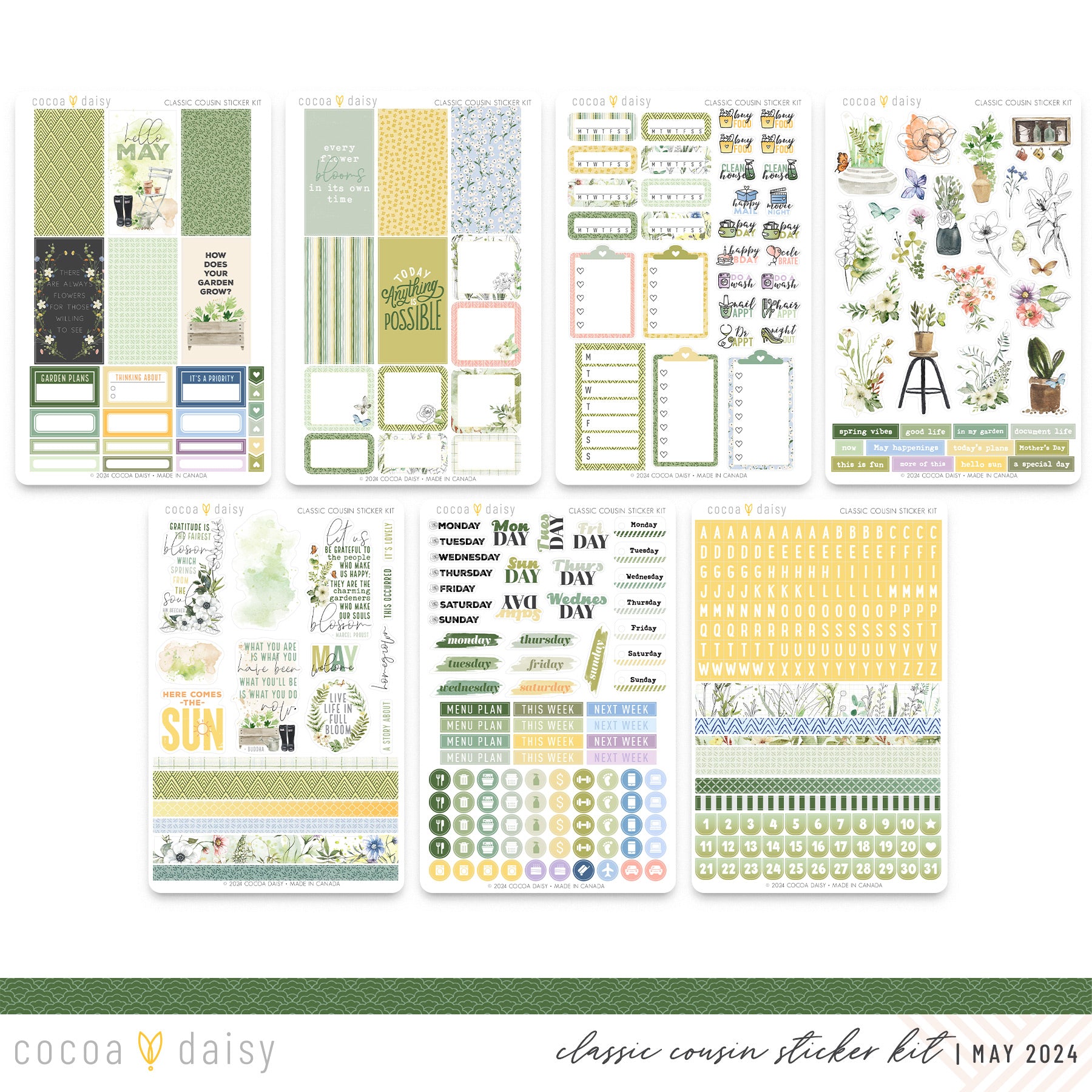 From The Garden  Classic Cousin Sticker Kit May 2024
