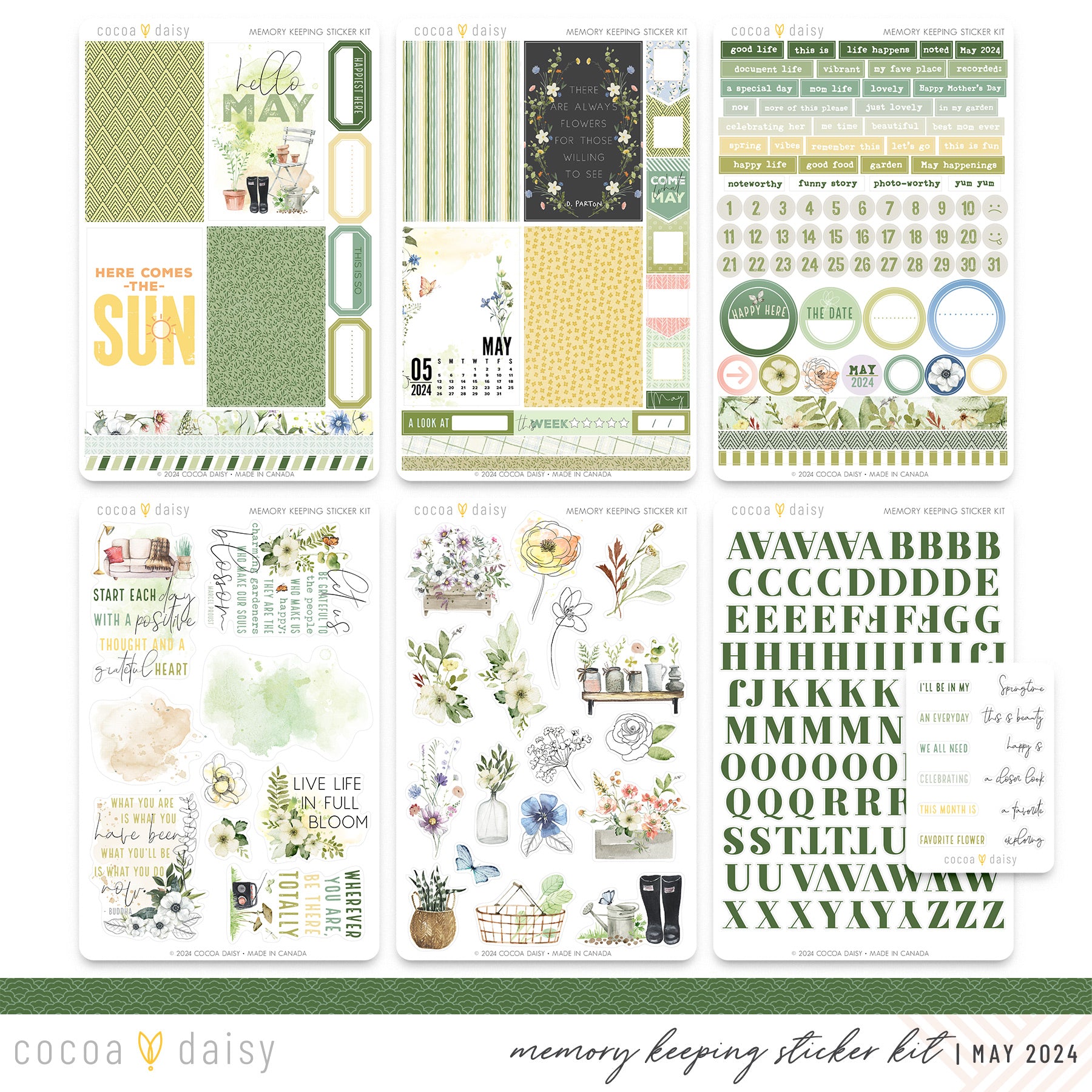 From The Garden Memory Keeping Sticker Kit  May 2024