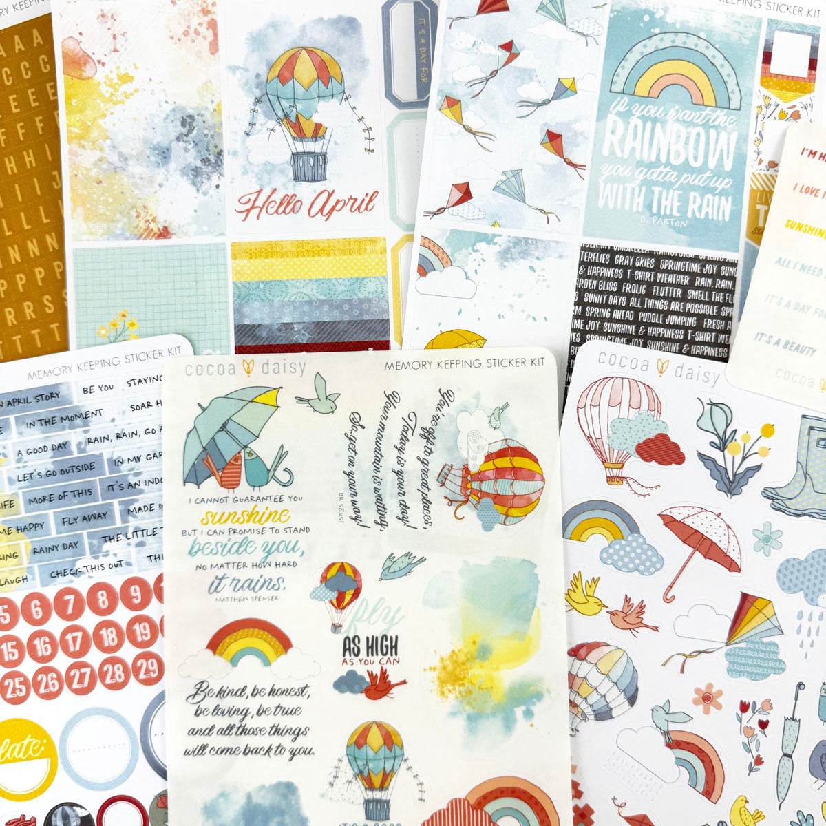 Take Flight Memory Keeping Sticker Kit  April 2024