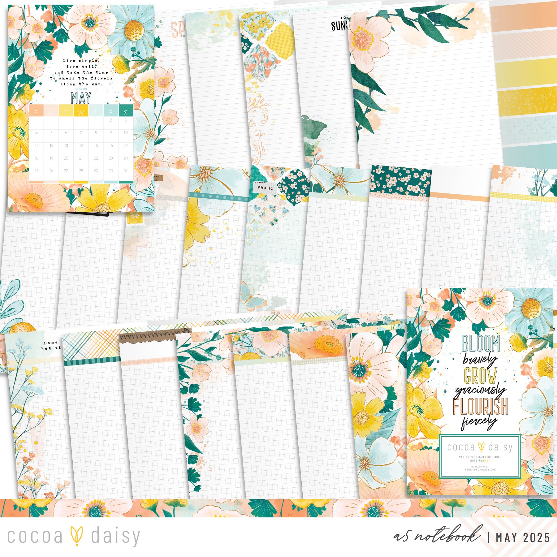 Flourish Inserts or notebook Only - Choose your size - May 2025
