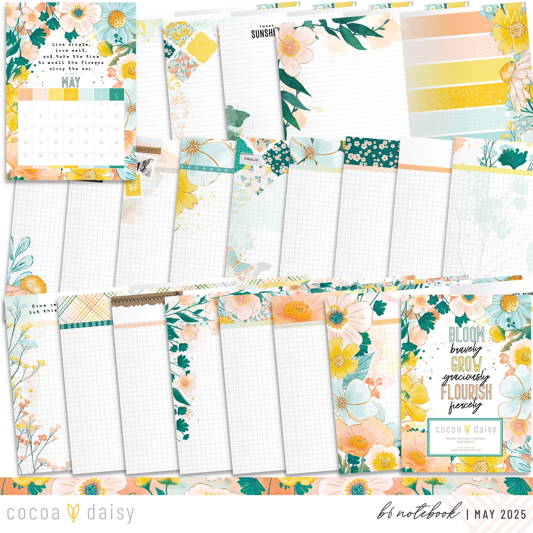Flourish Inserts or notebook Only - Choose your size - May 2025