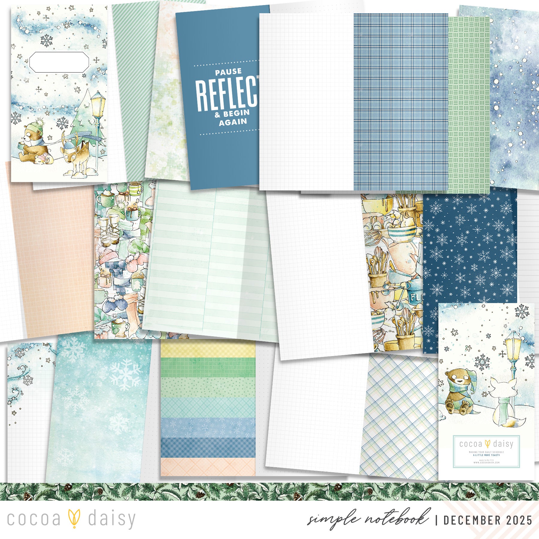 Snow Day Society SimpleDaisy Notebook - December 2025