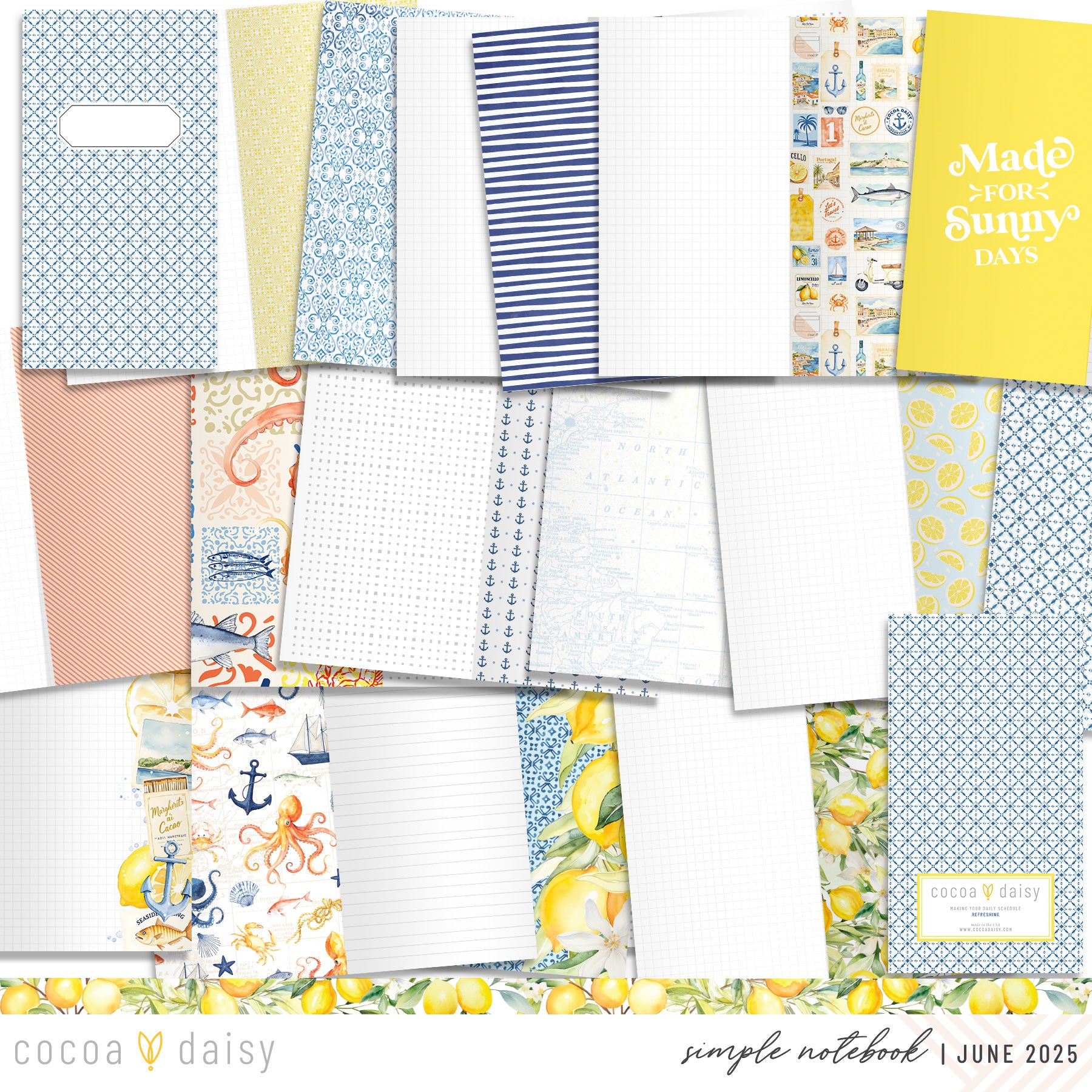 Mediterranean Muse SimpleDaisy Notebook - June 2025